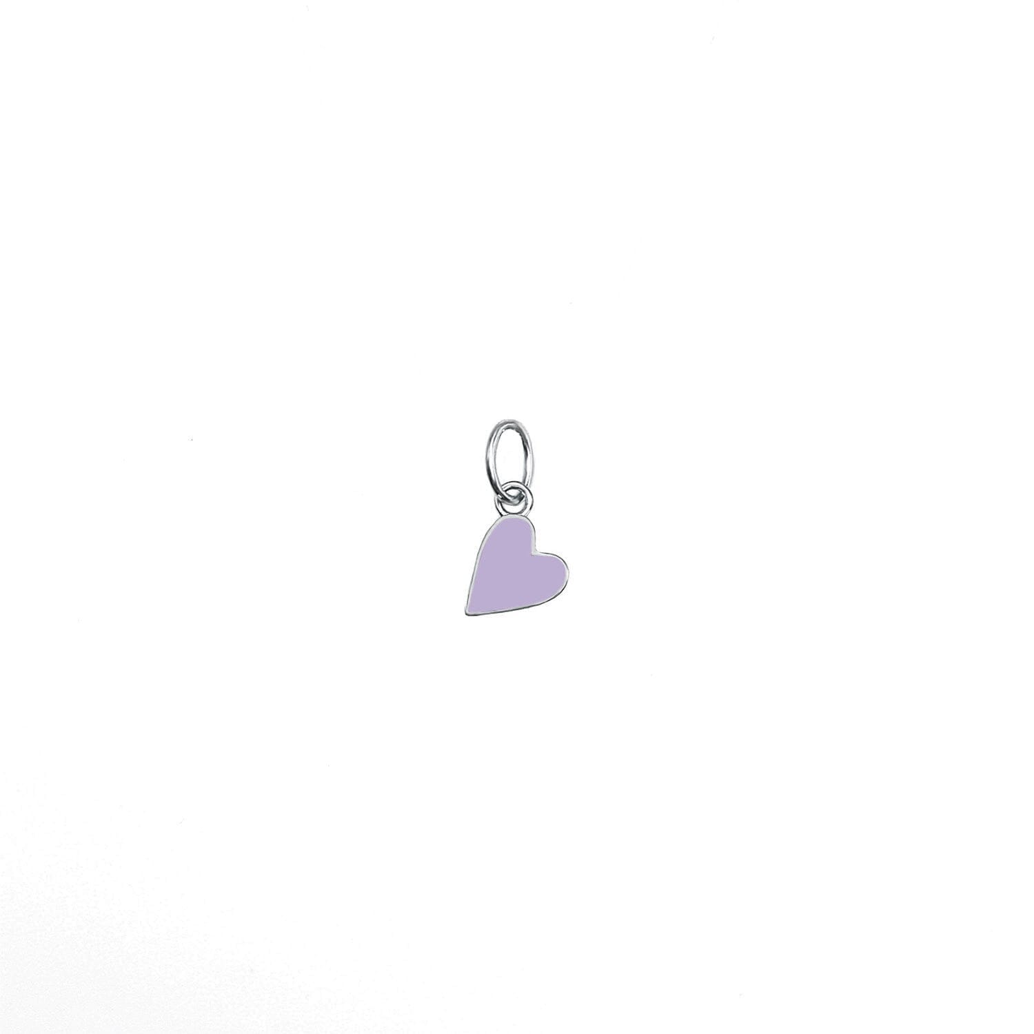 Solid Enamel Heart Charm
