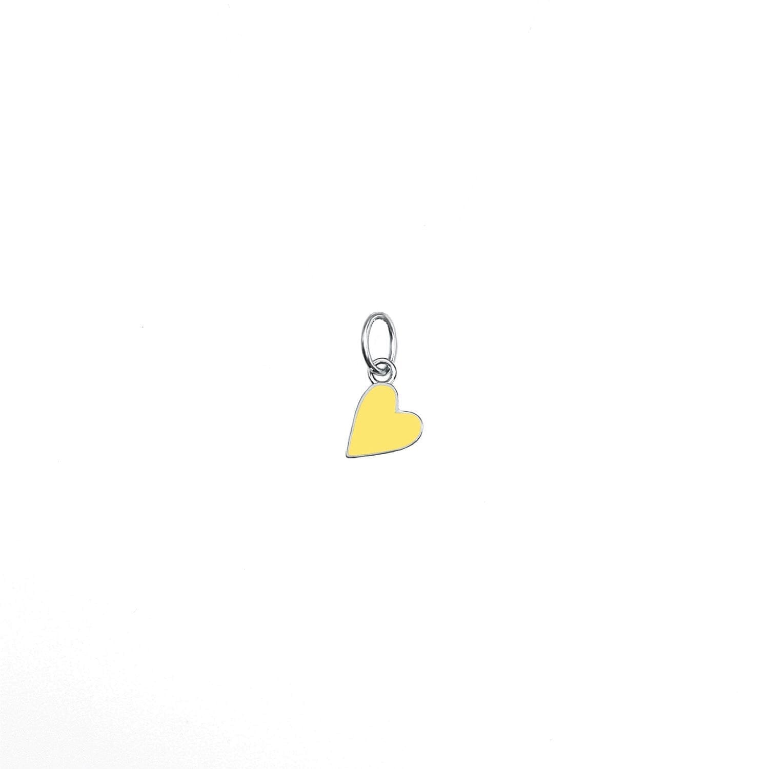 Solid Enamel Heart Charm