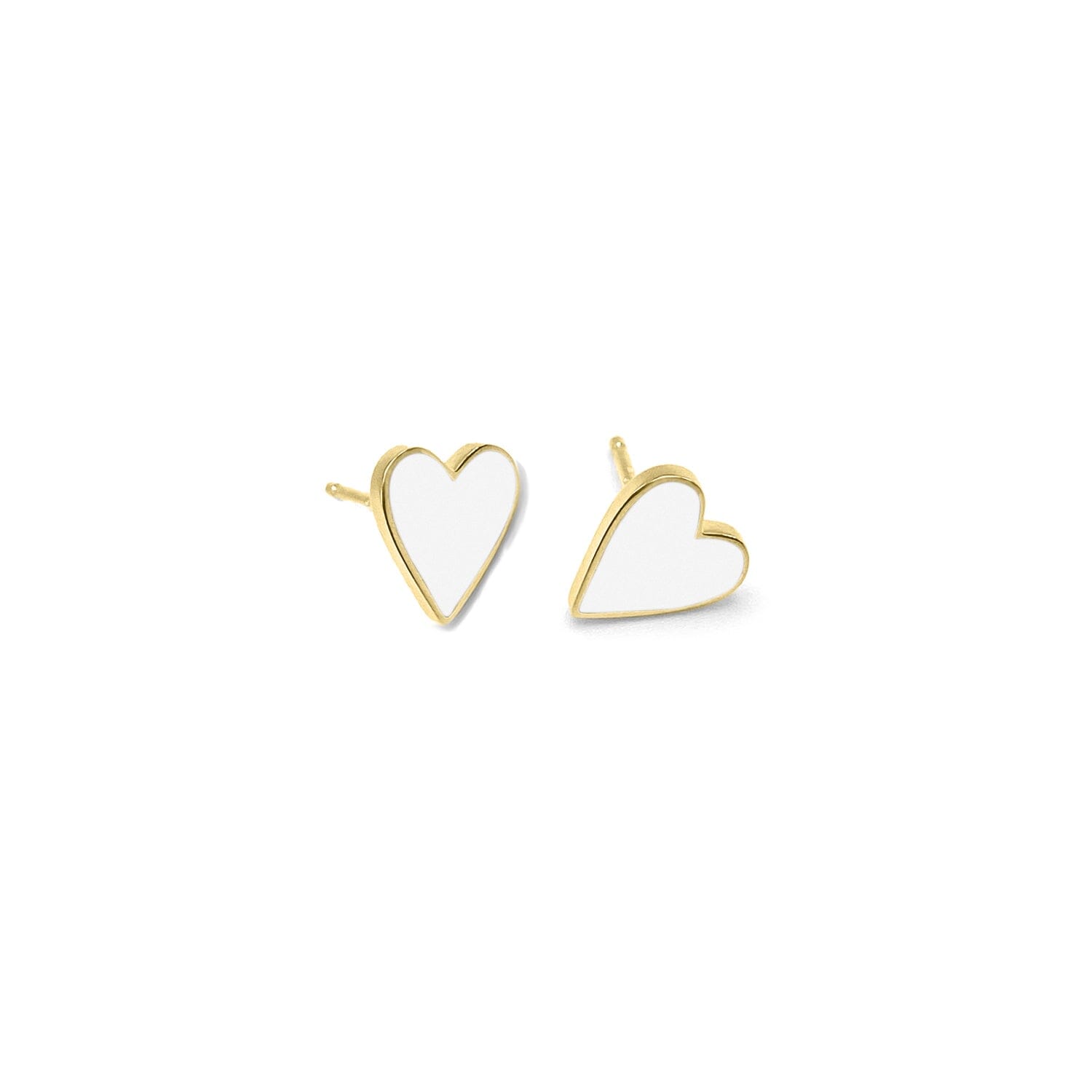 Enamel Heart Stud Earrings