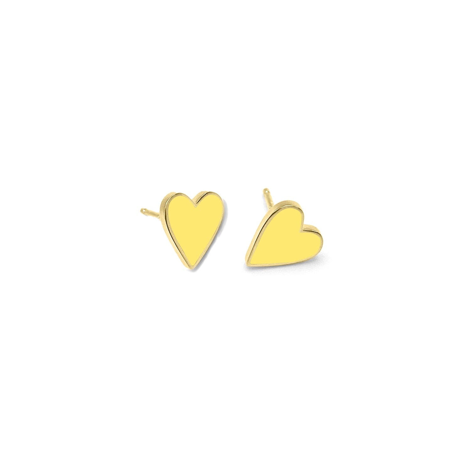 Enamel Heart Stud Earrings