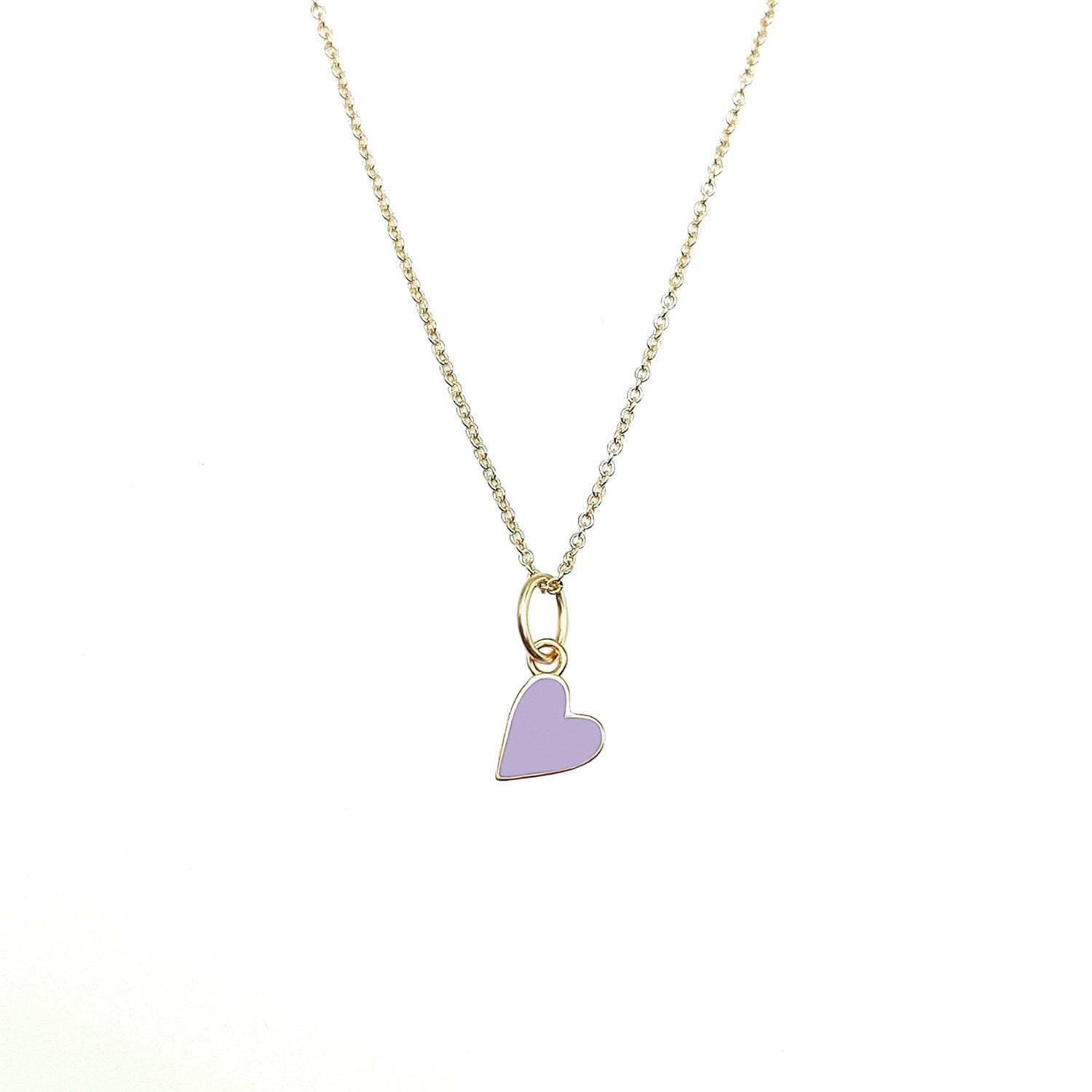 Solid Enamel Heart Necklace