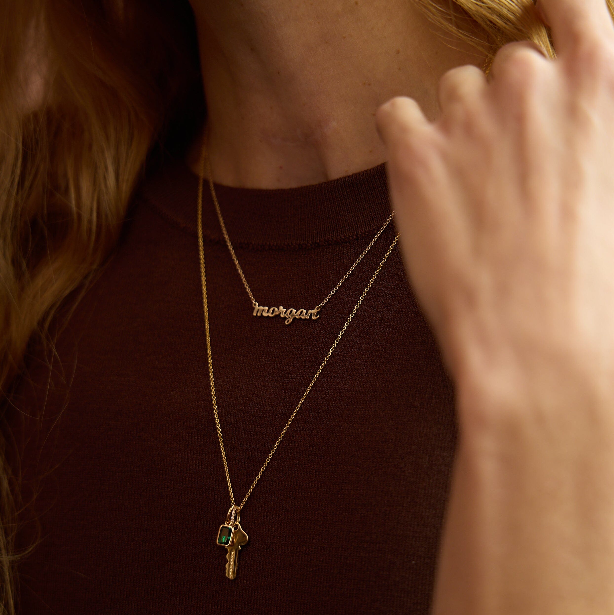 Script Nameplate Necklace