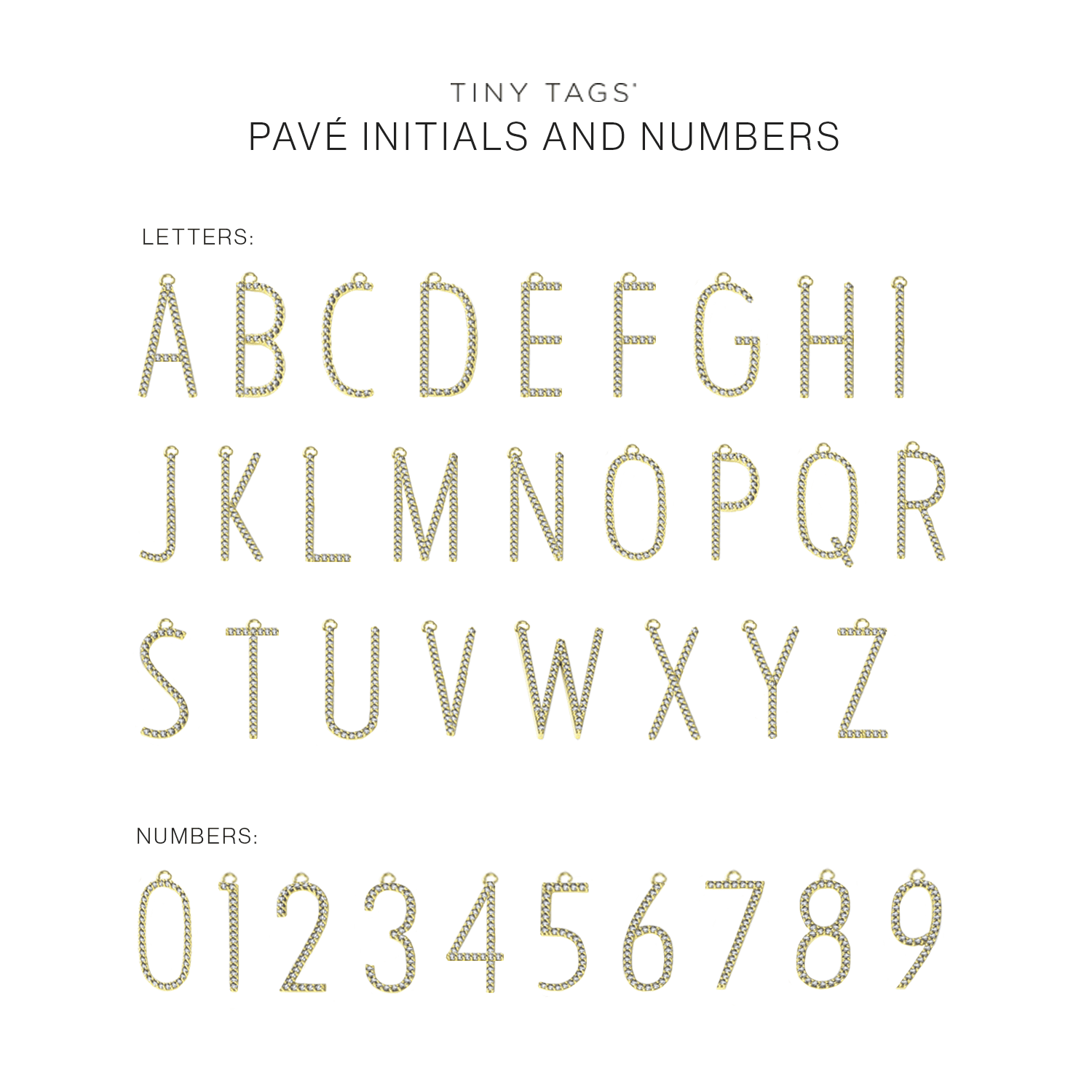 Pavé Elongated Number Necklace