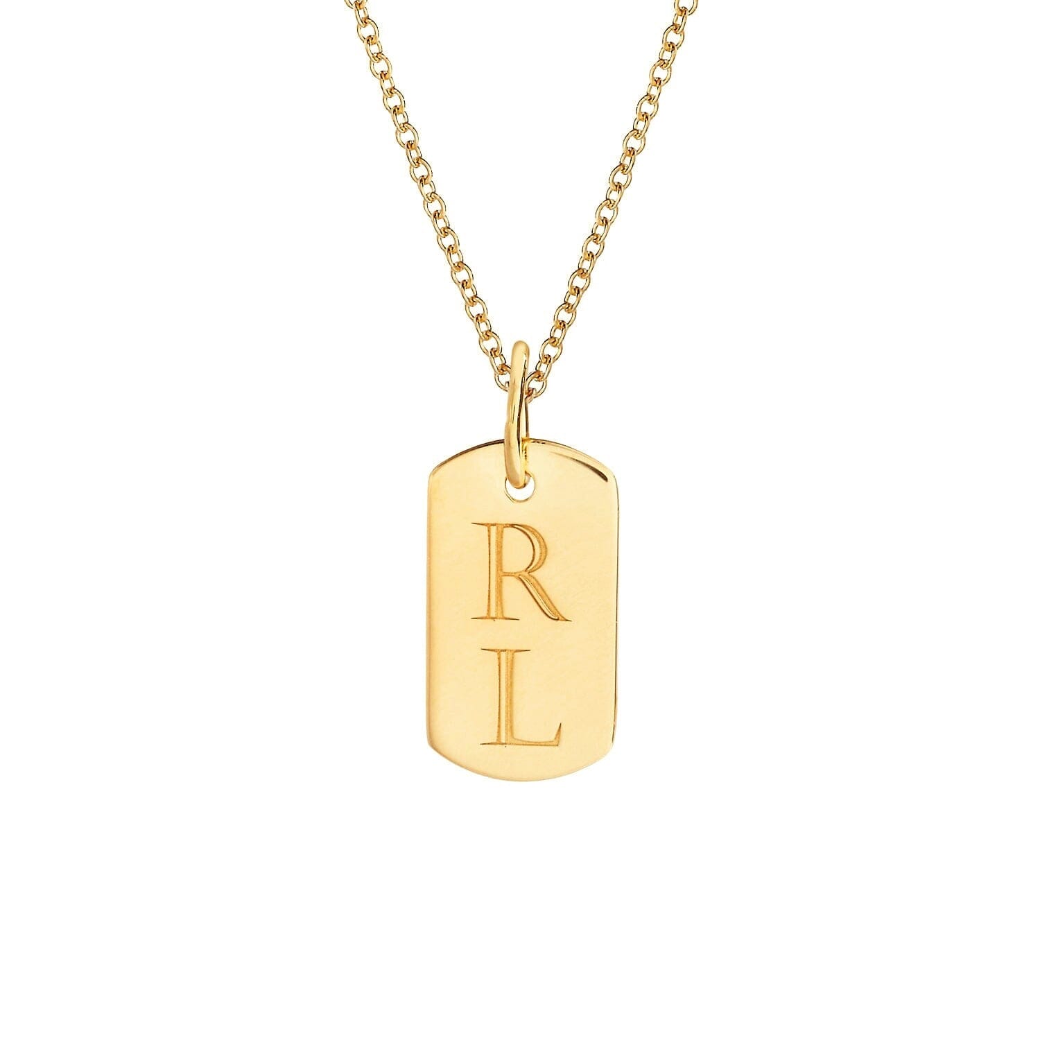 Rounded Mini Dog Tag Necklace