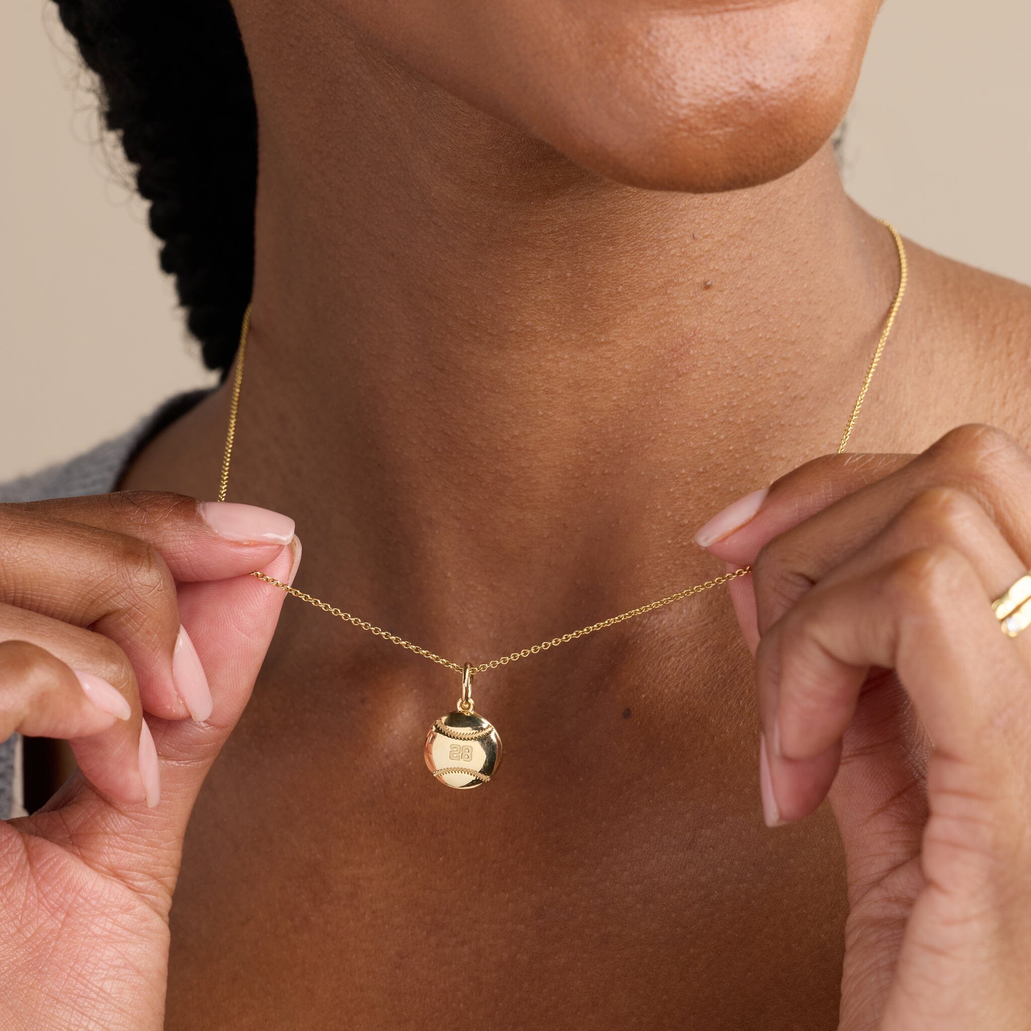 Baseball Charm Necklace