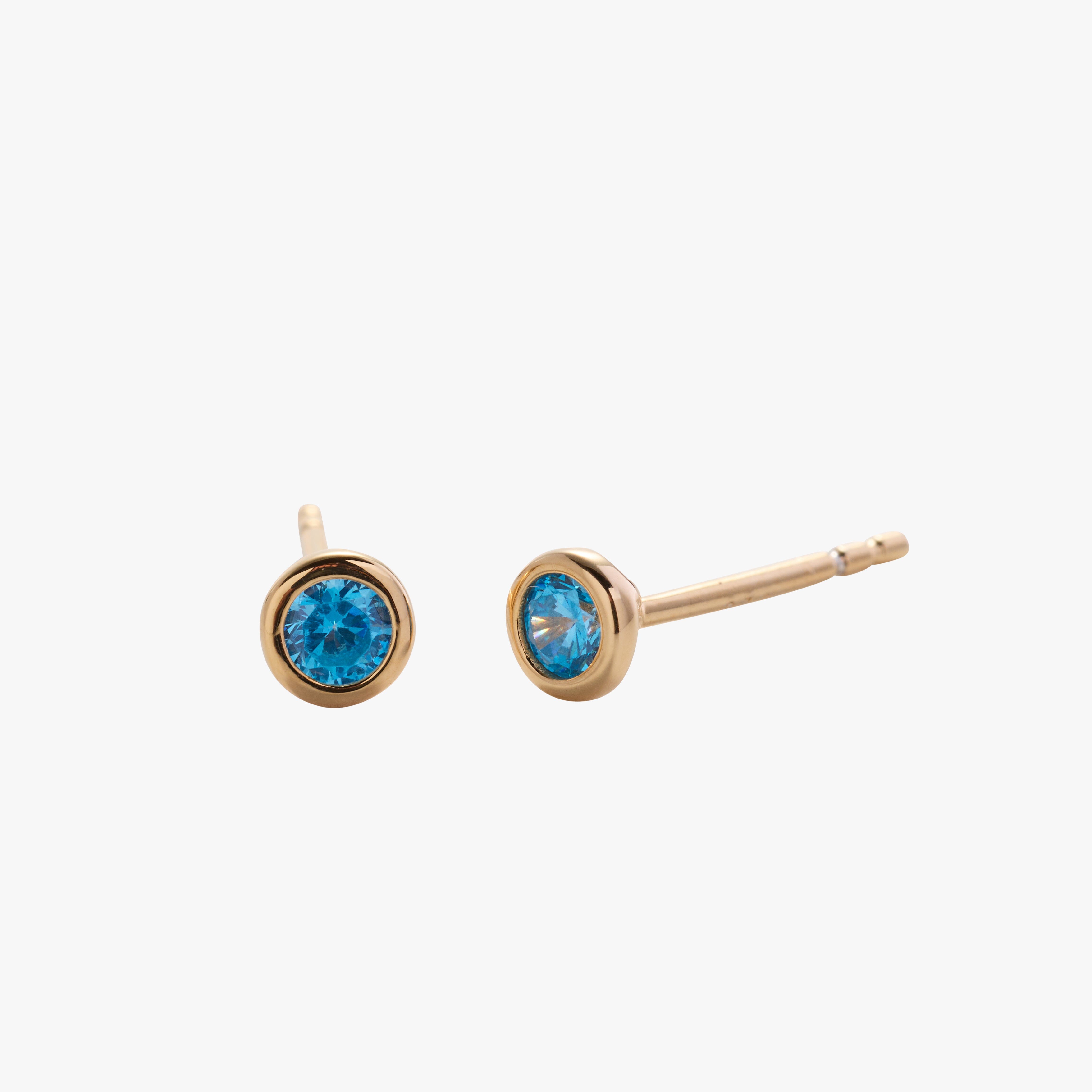Birthstone Stud Earrings