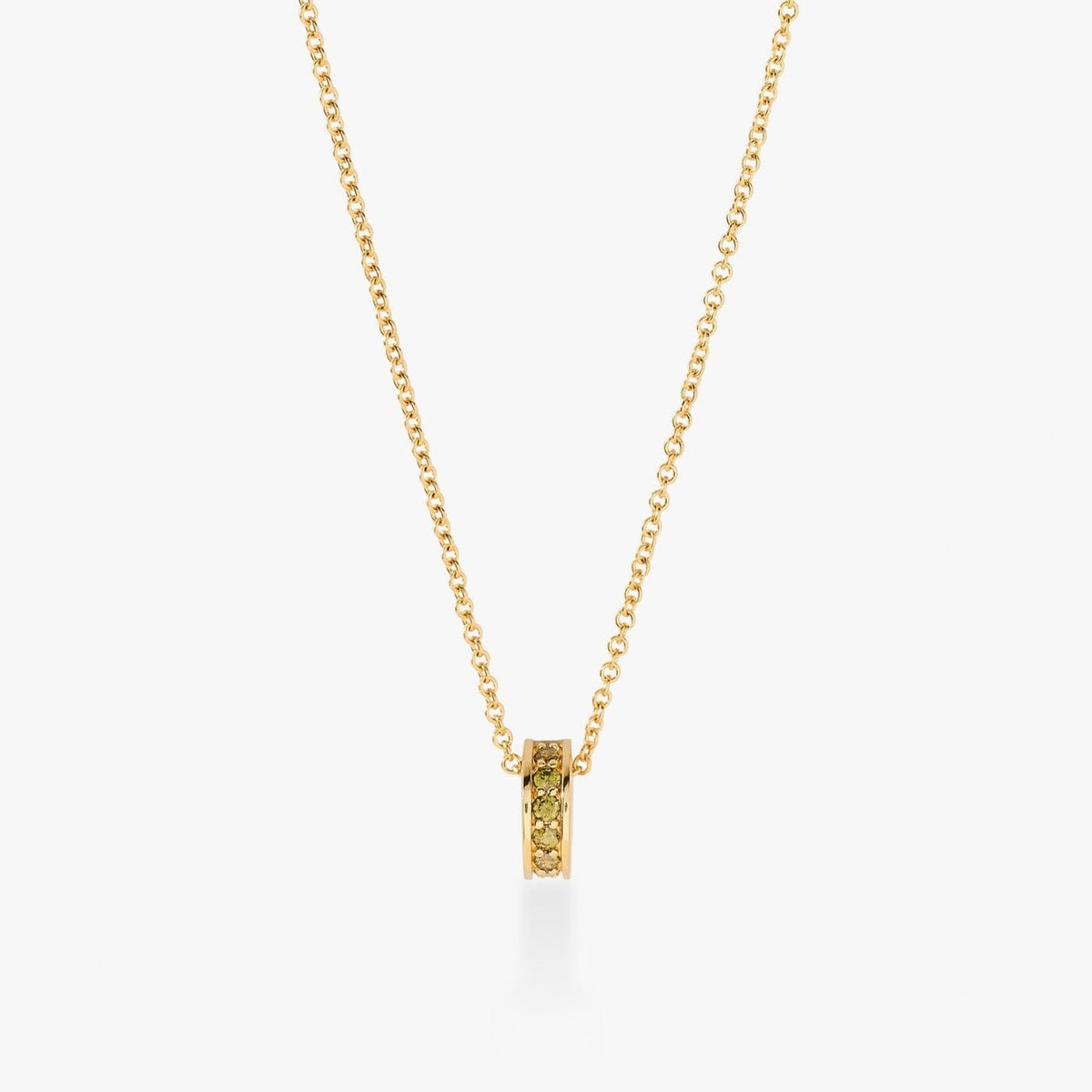 Birthstone Sliding Ring Necklace
