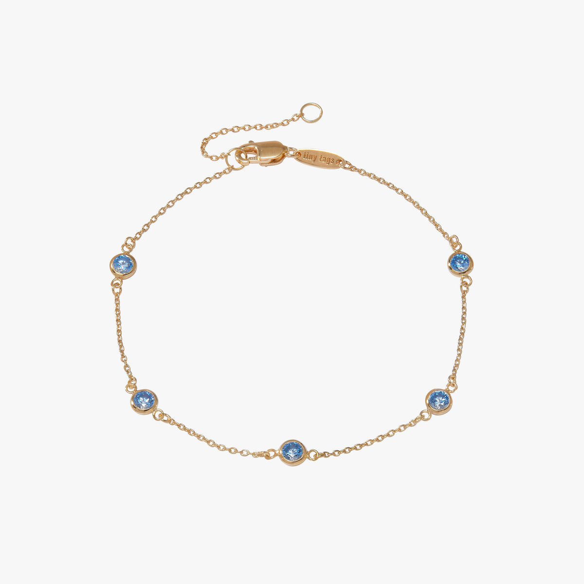 Bezel Birthstone Bracelet