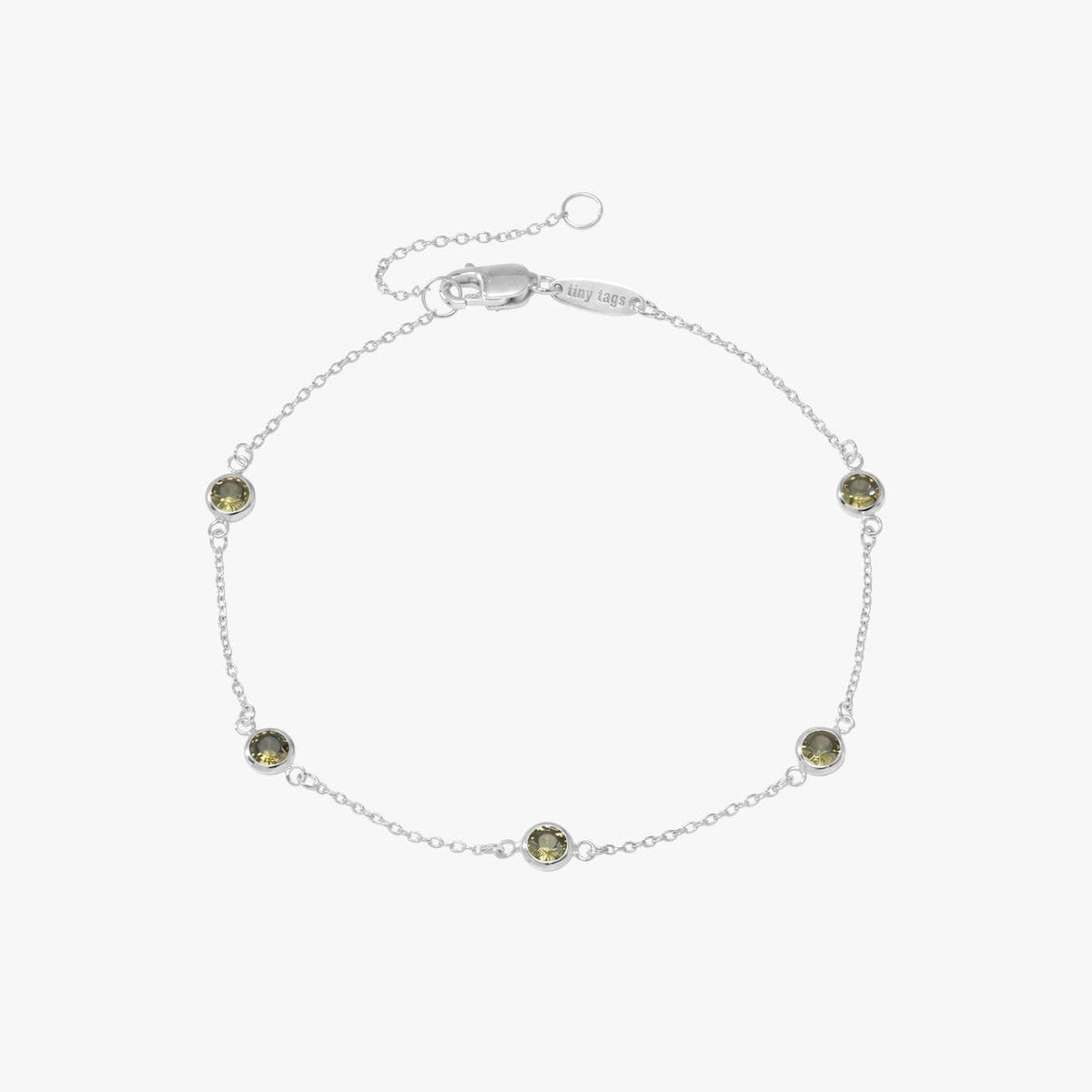 Bezel Birthstone Bracelet