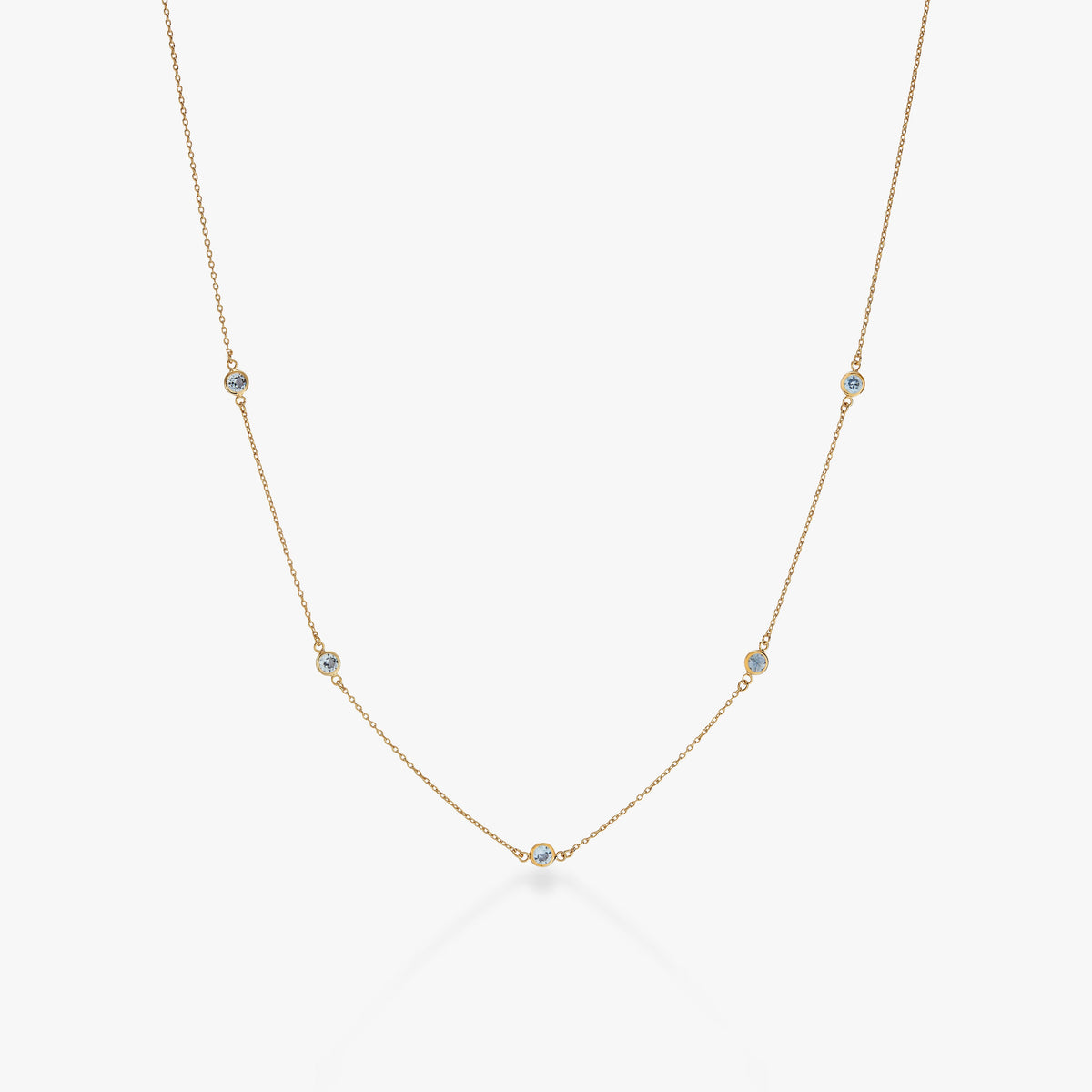 Bezel Birthstone Necklace