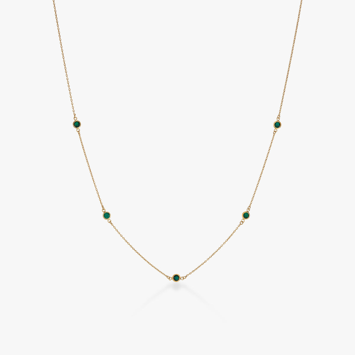 Bezel Birthstone Necklace