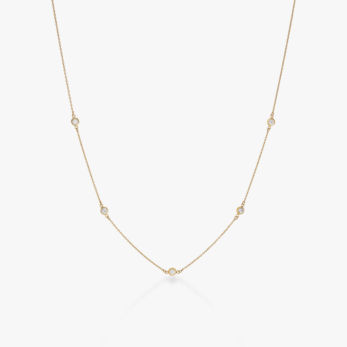 Bezel Birthstone Necklace