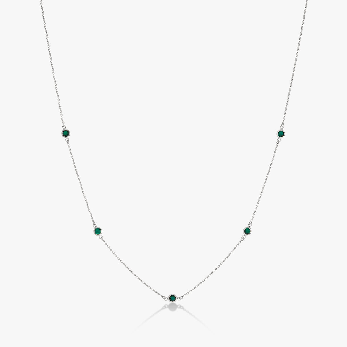 Bezel Birthstone Necklace