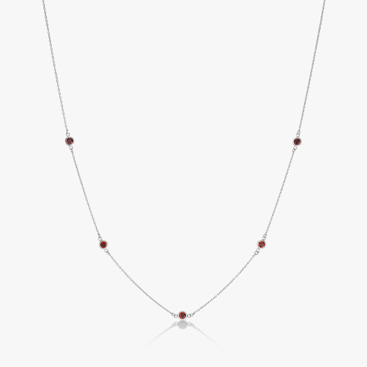 Bezel Birthstone Necklace