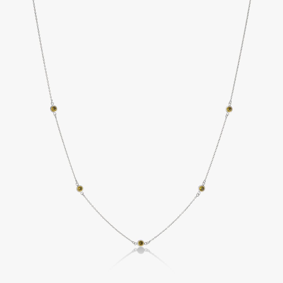 Bezel Birthstone Necklace