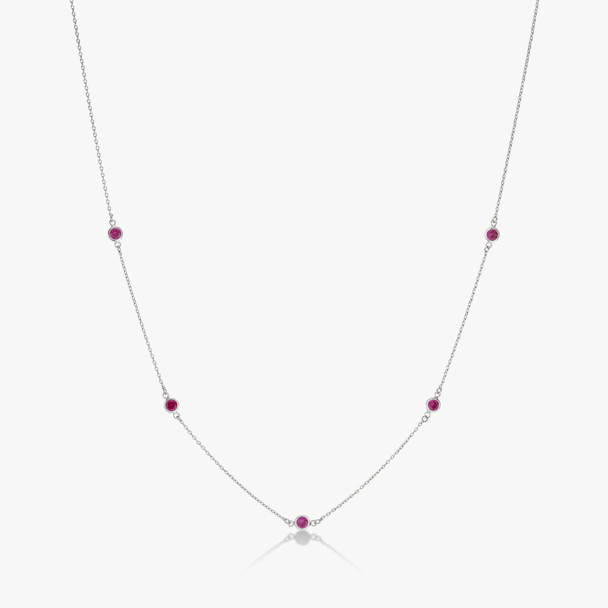 Bezel Birthstone Necklace
