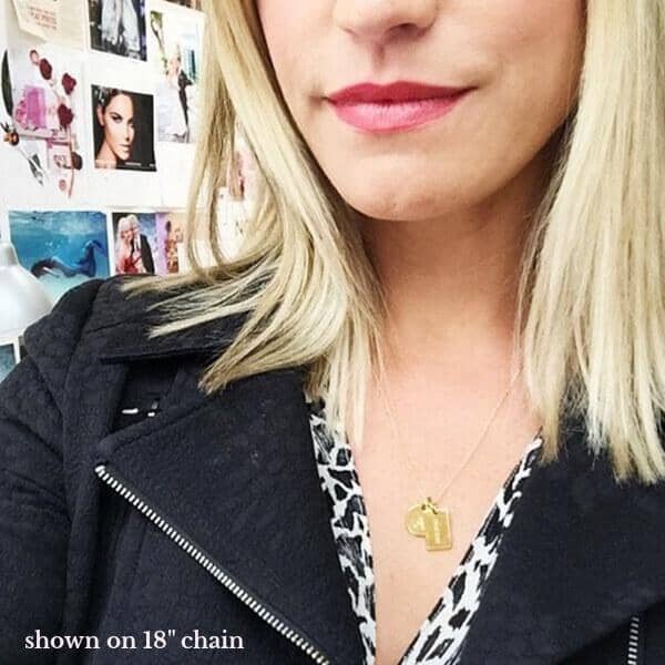 Circle & Mini Dog Tag Necklace