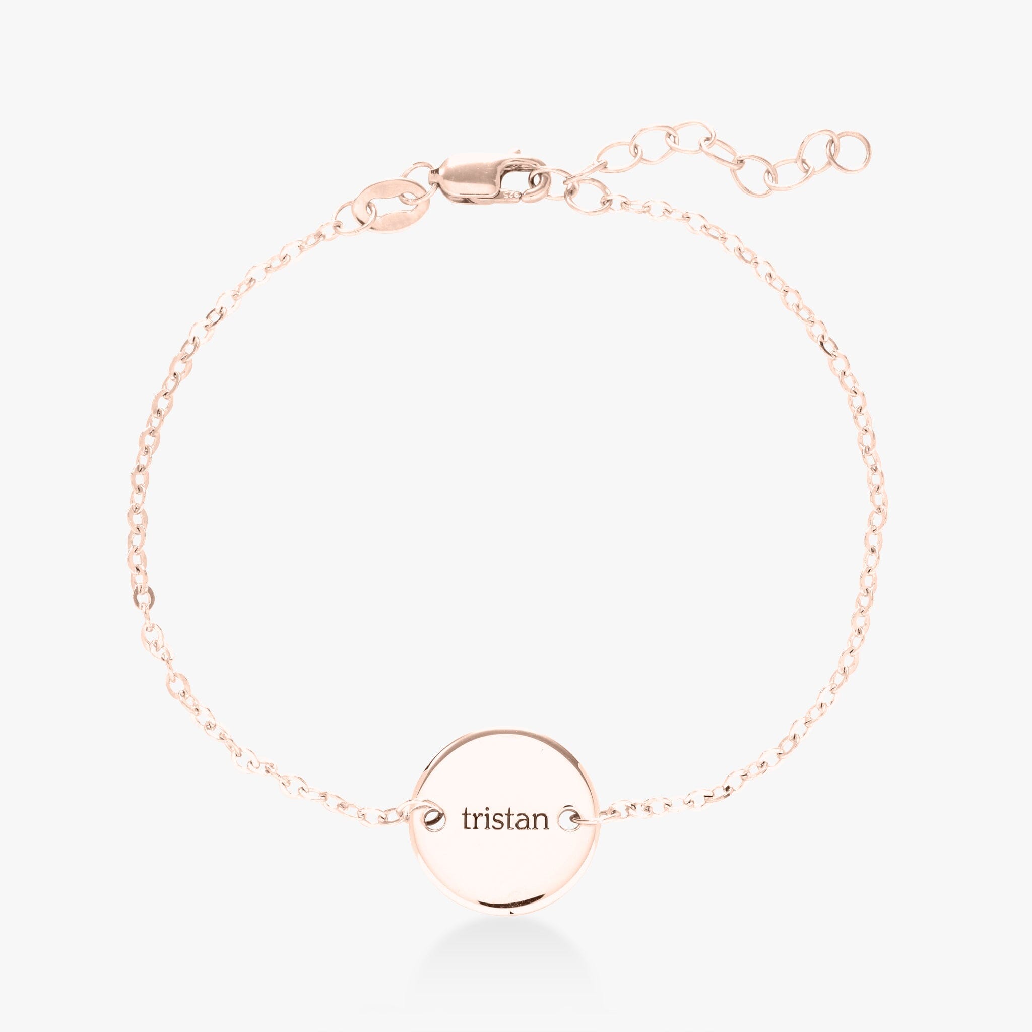 Circle Tag Cable Chain Bracelet