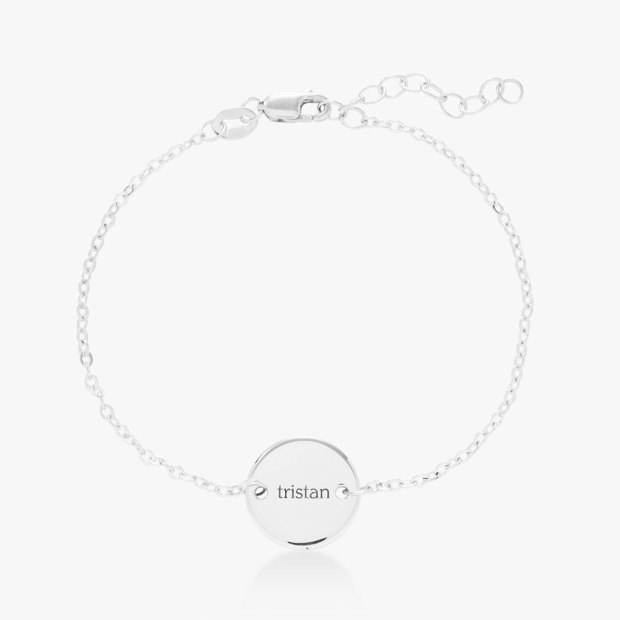 Circle Tag Cable Chain Bracelet