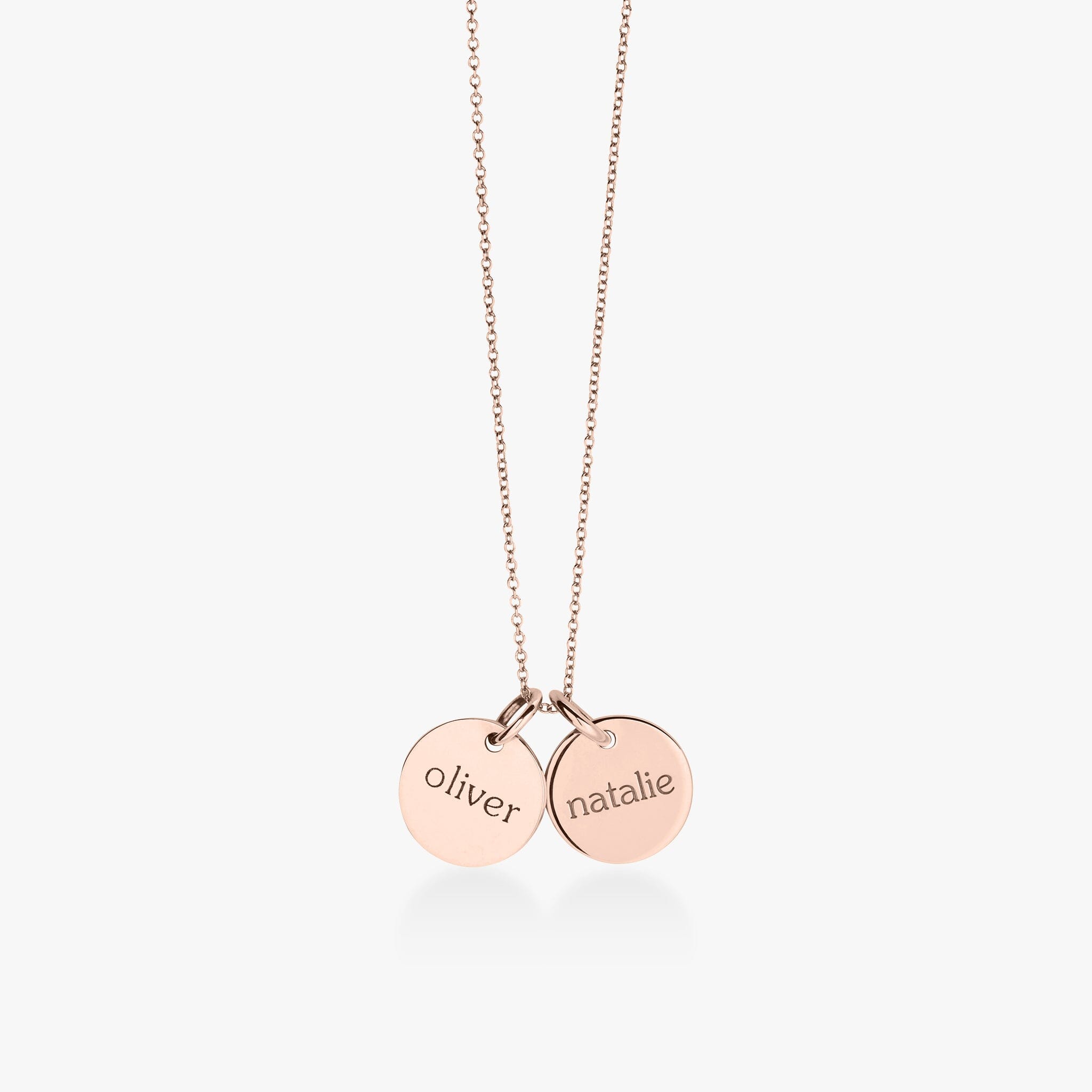 Circle Tag Necklace - 2 Tags