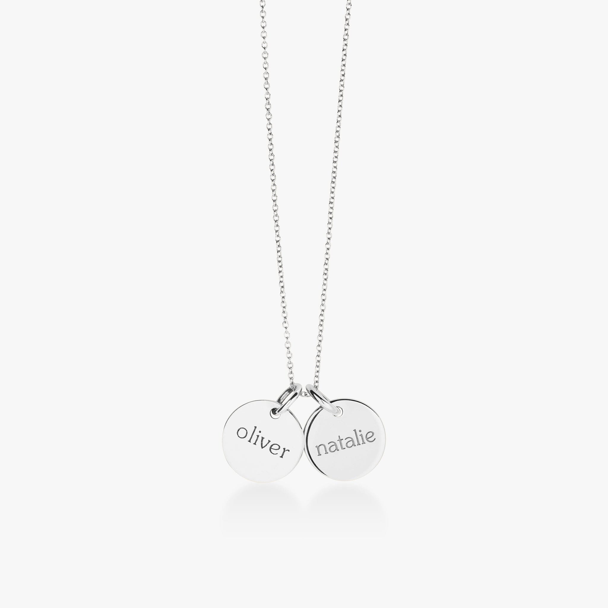 Circle Tag Necklace - 2 Tags