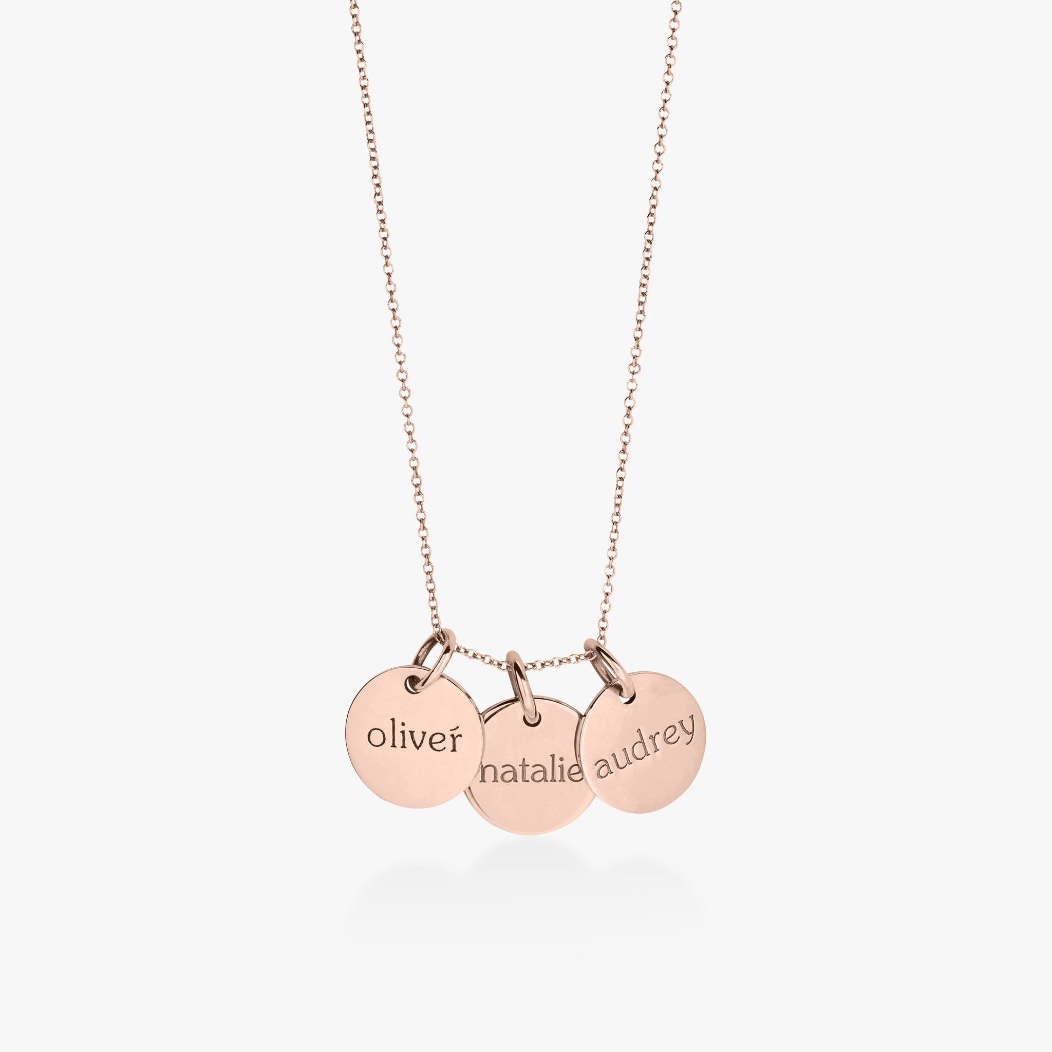 Circle Tag Necklace - 3 Tags