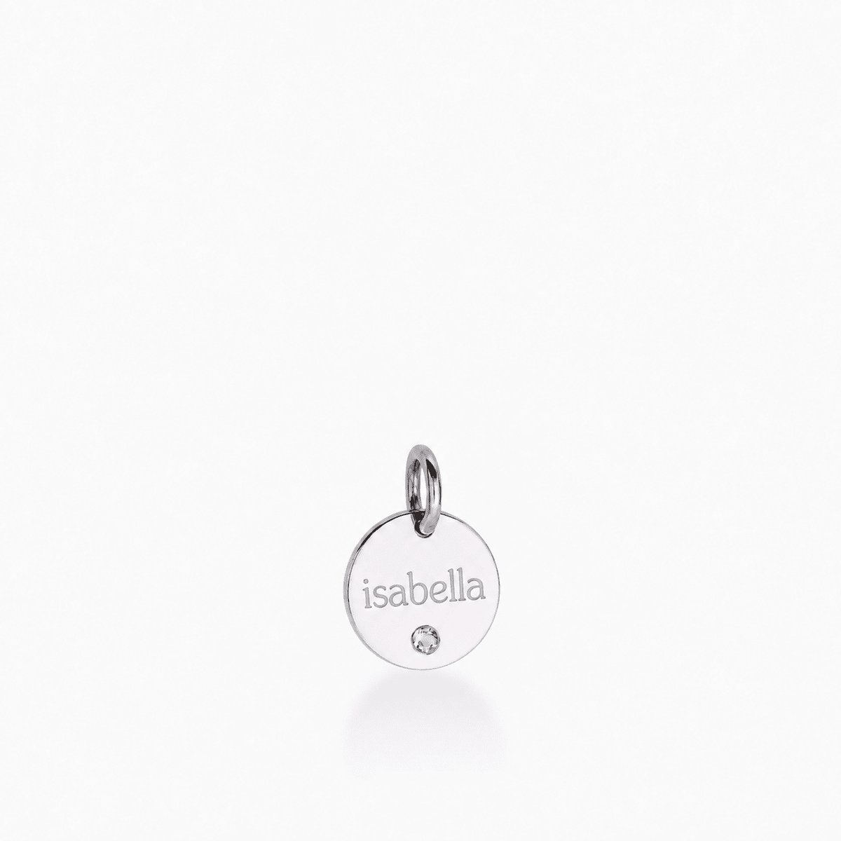 Circle Tag with Birthstone