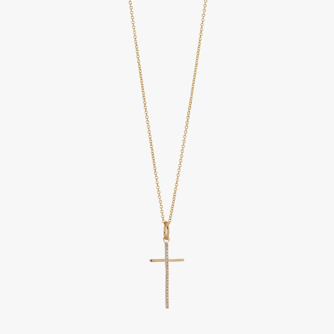 SRB Pavé Engravable Cross Necklace