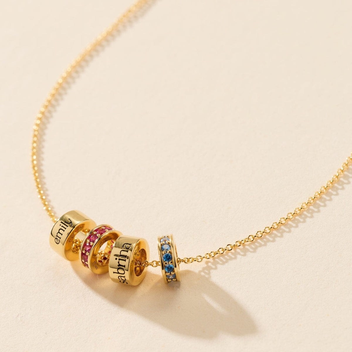Engravable Sliding Ring Necklace