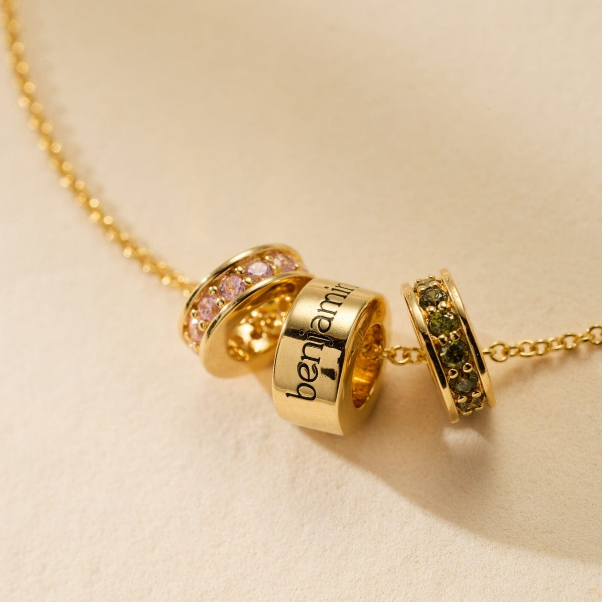 Engravable Sliding Ring Necklace