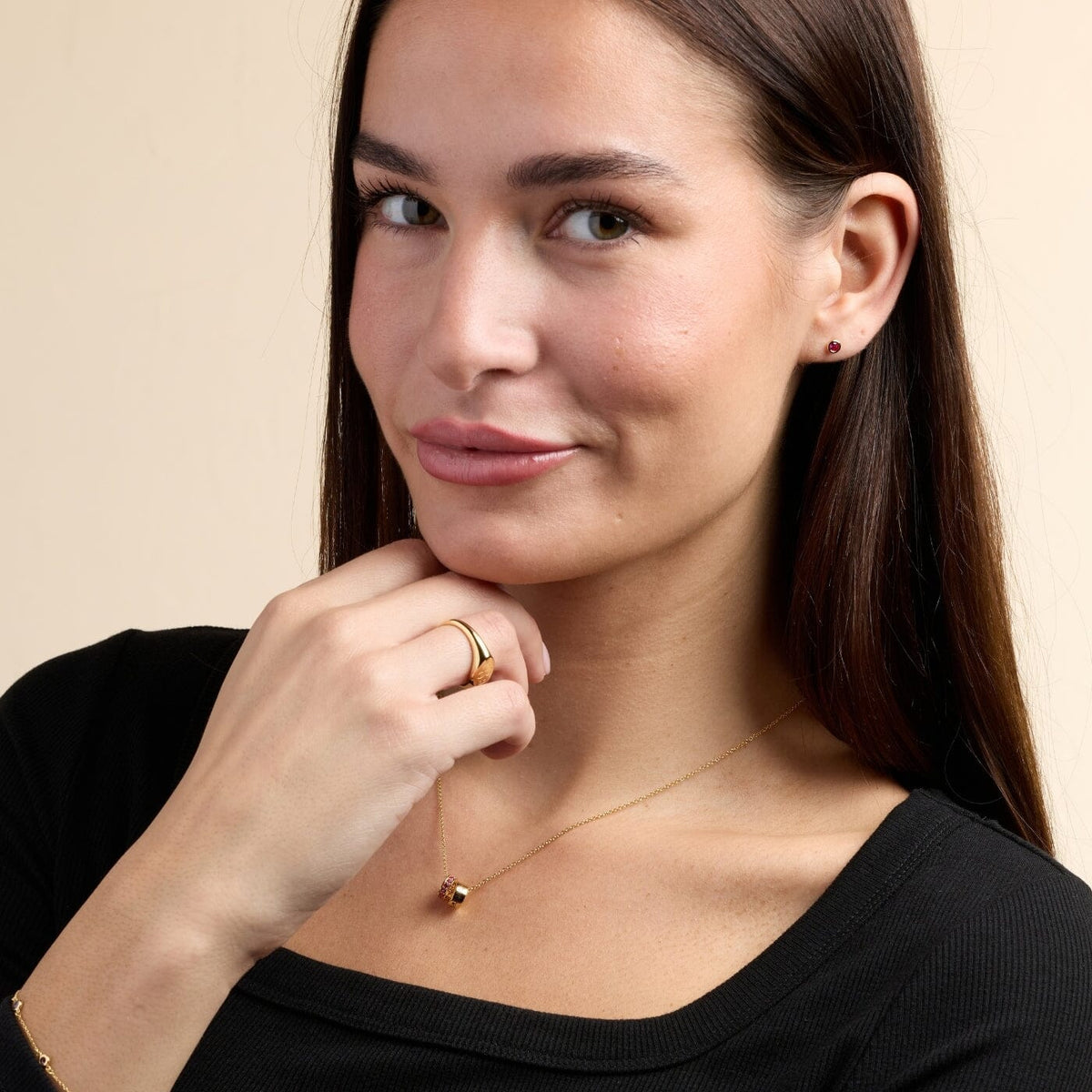 Engravable Sliding Ring Necklace