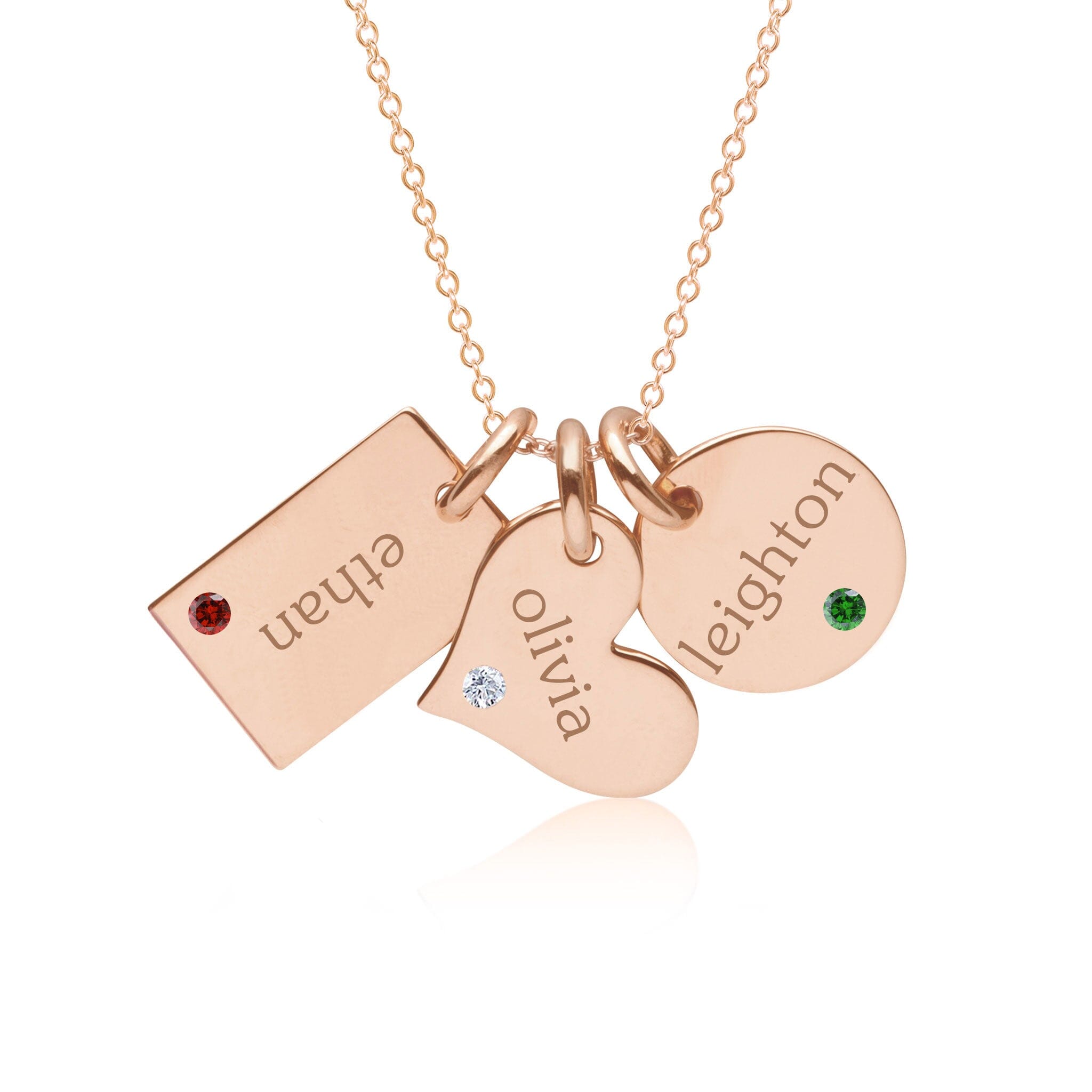 Family Necklace with Birthstones