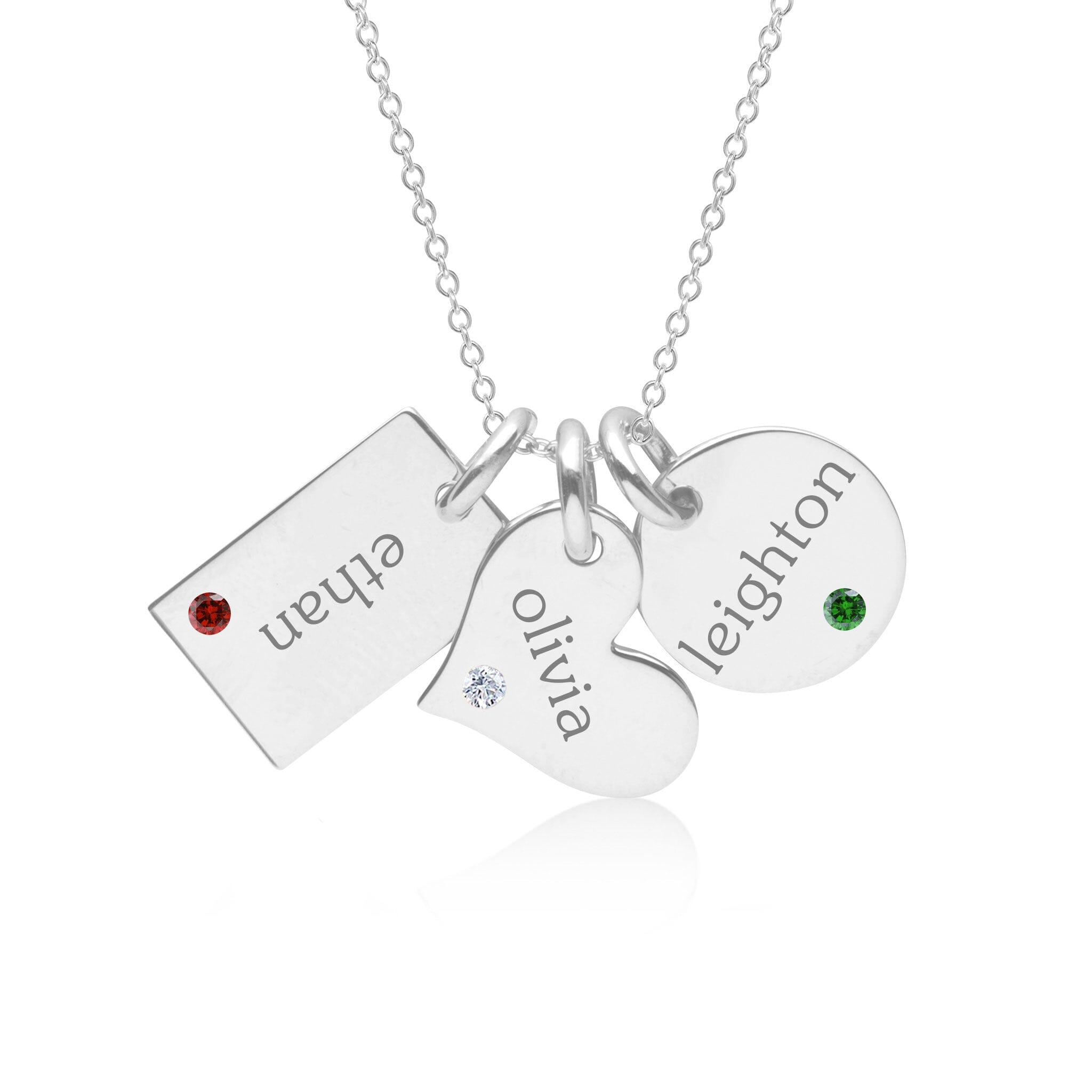 Family Necklace with Birthstones