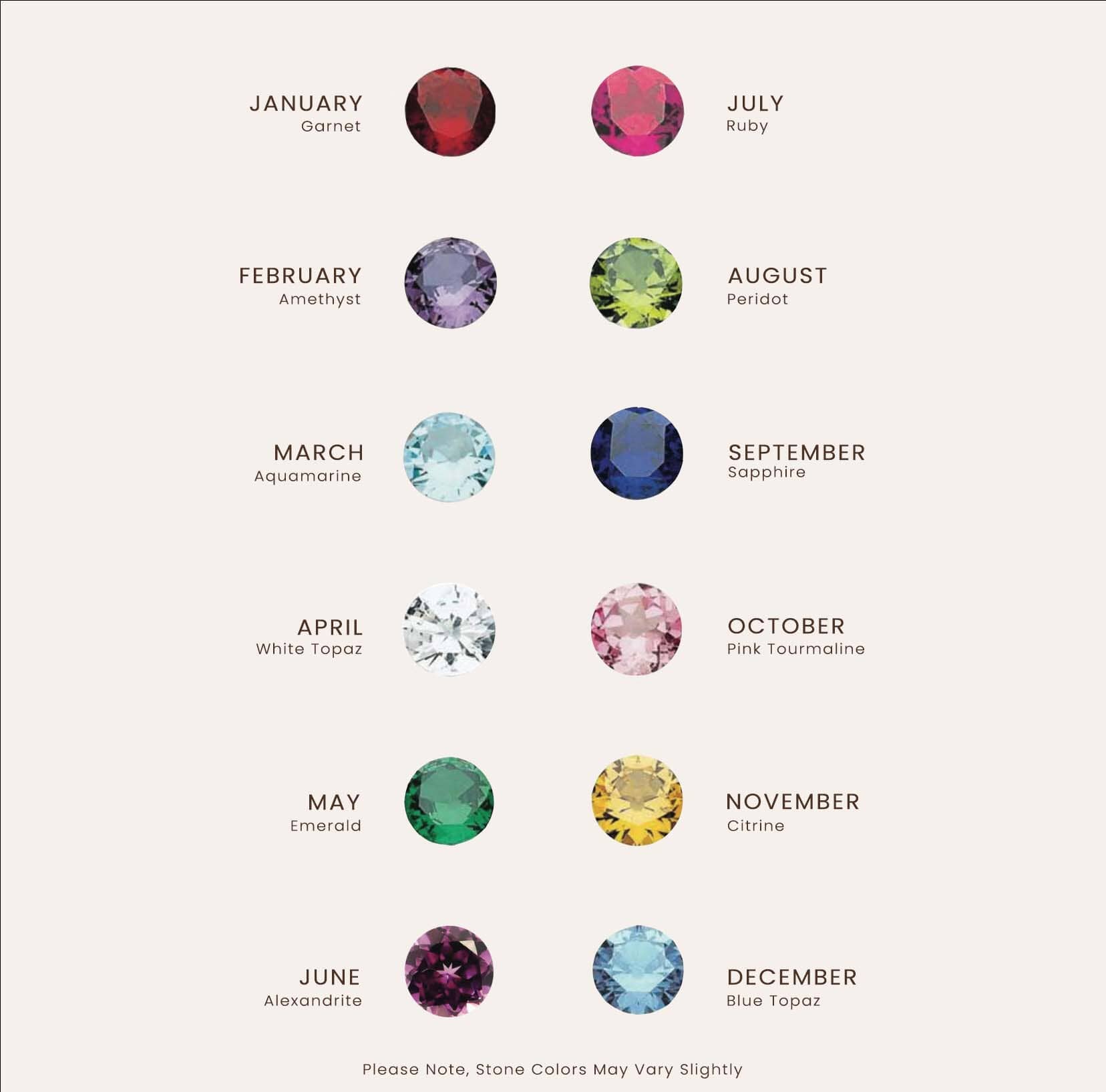 Birthstone Charm Necklace
