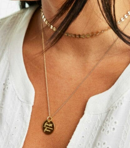 Faith Over Fear Circle Tag