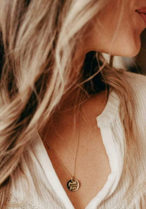 Faith Over Fear Circle Tag