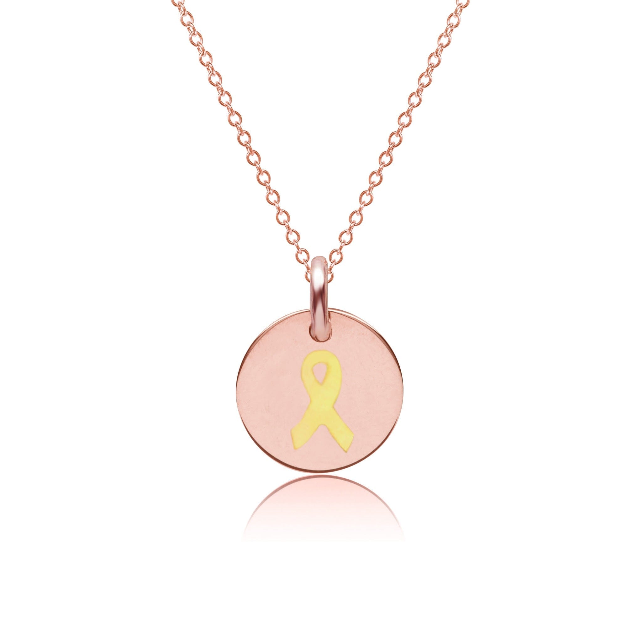 Engravable Childhood Cancer Ribbon Necklace