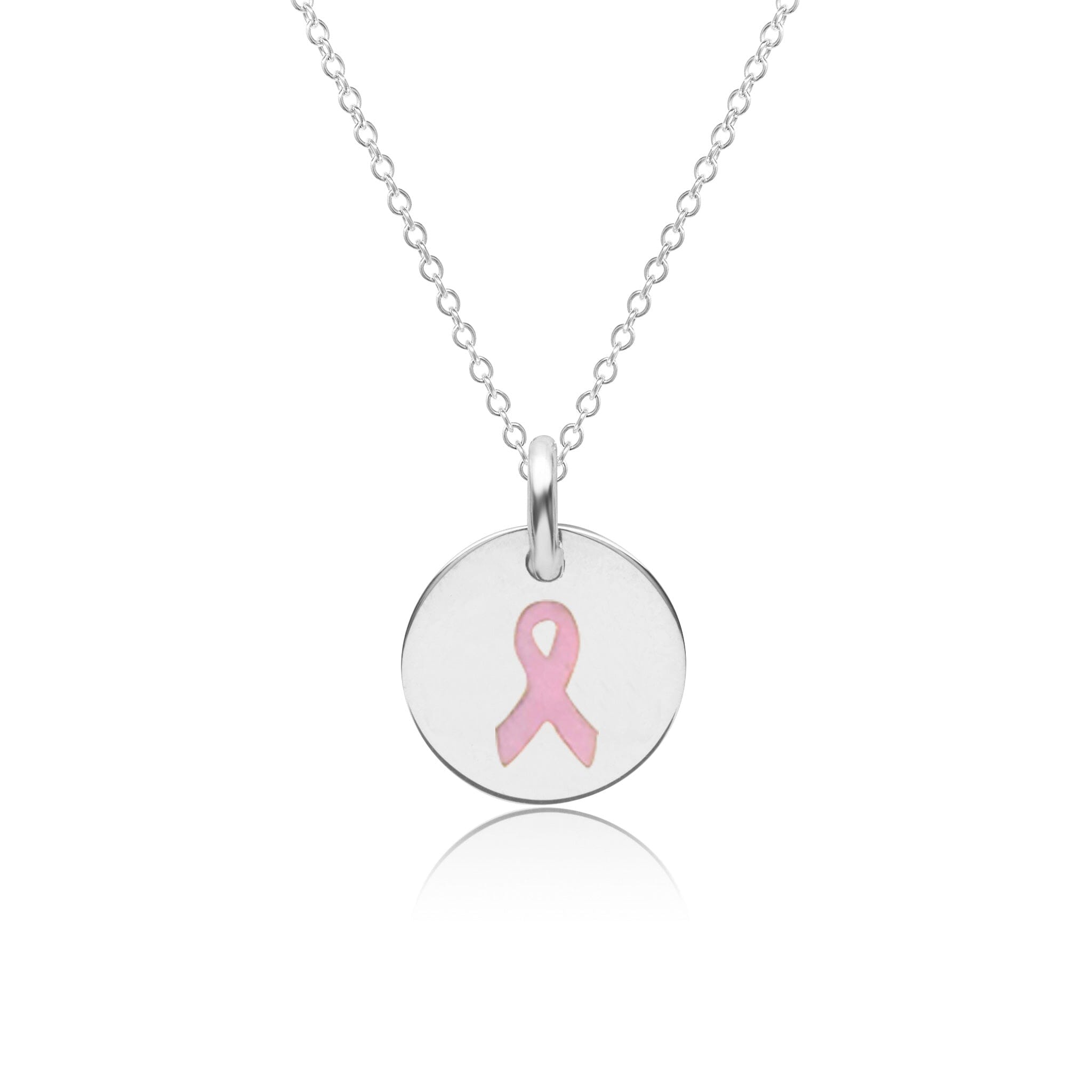 Mini Breast Cancer Charm Necklace