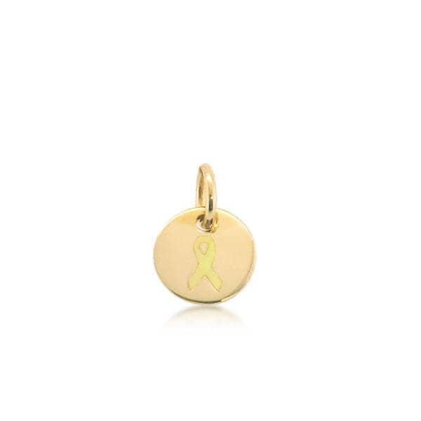 Engravable Childhood Cancer Ribbon Circle Tag