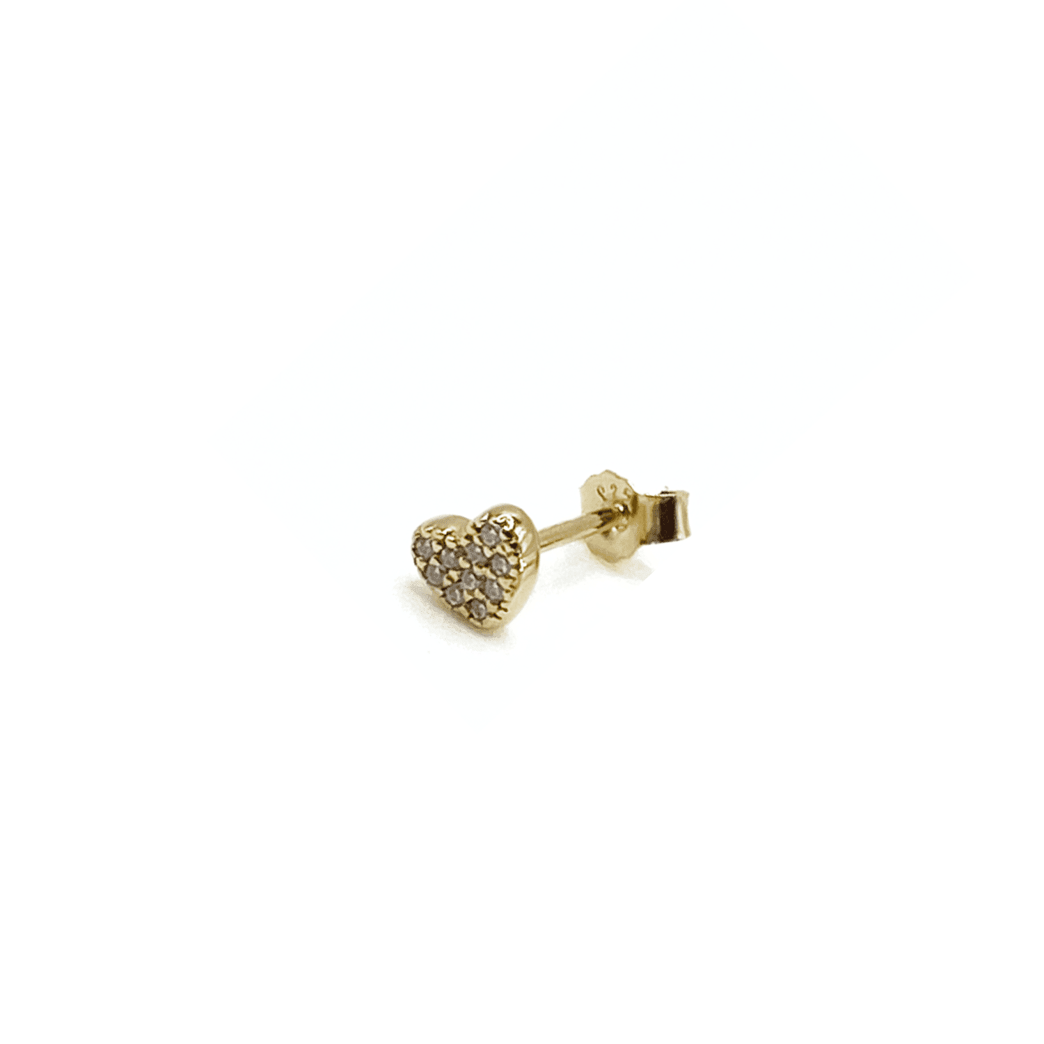 Pavé Heart Stud Earrings