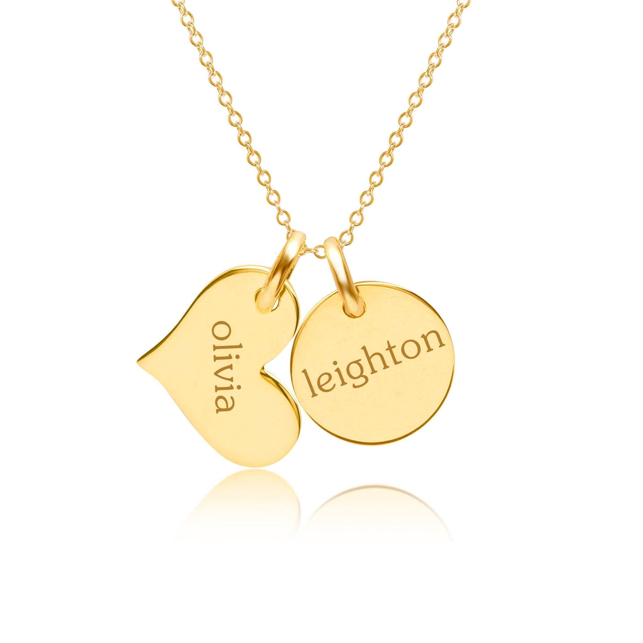 Circle & Heart Necklace