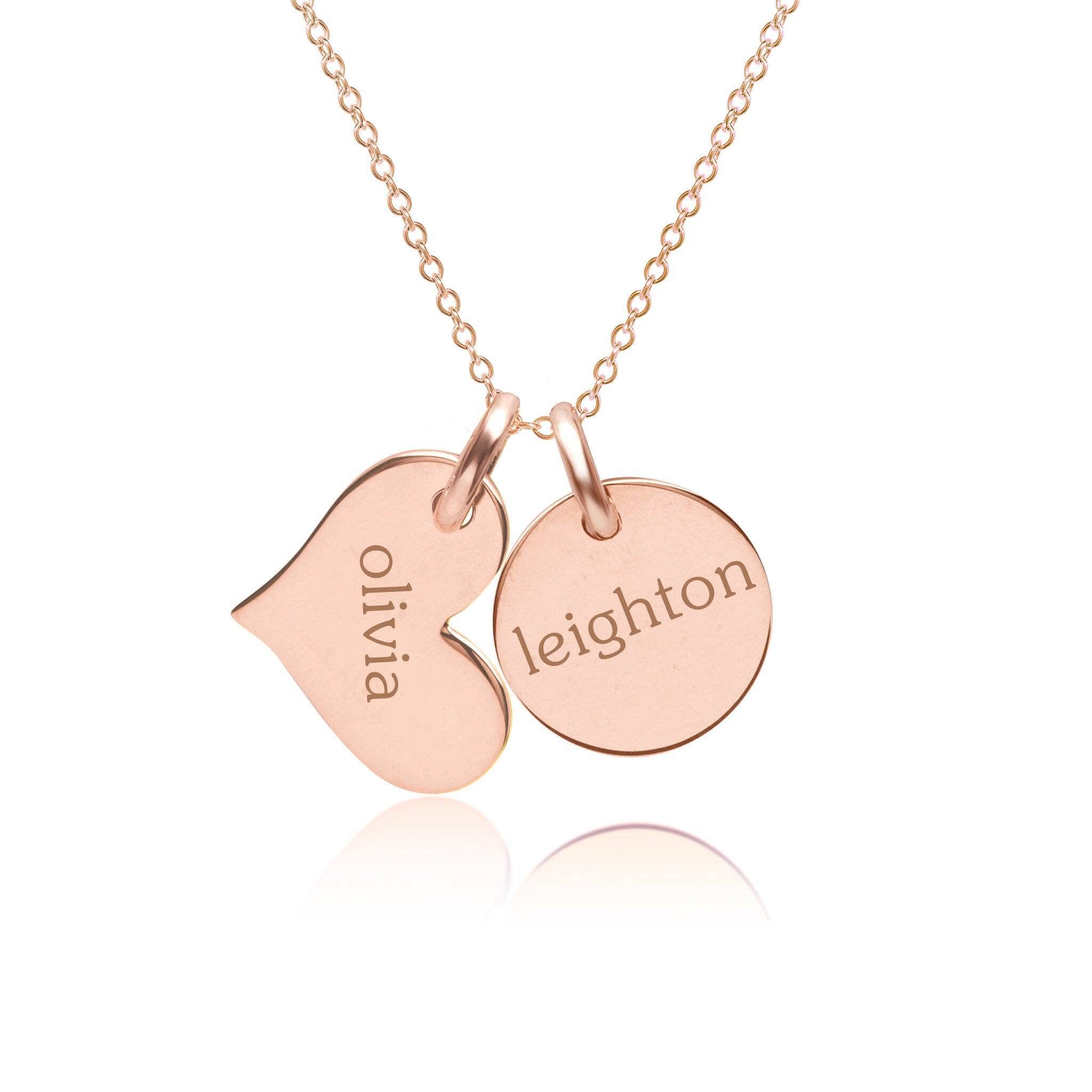 Circle & Heart Necklace