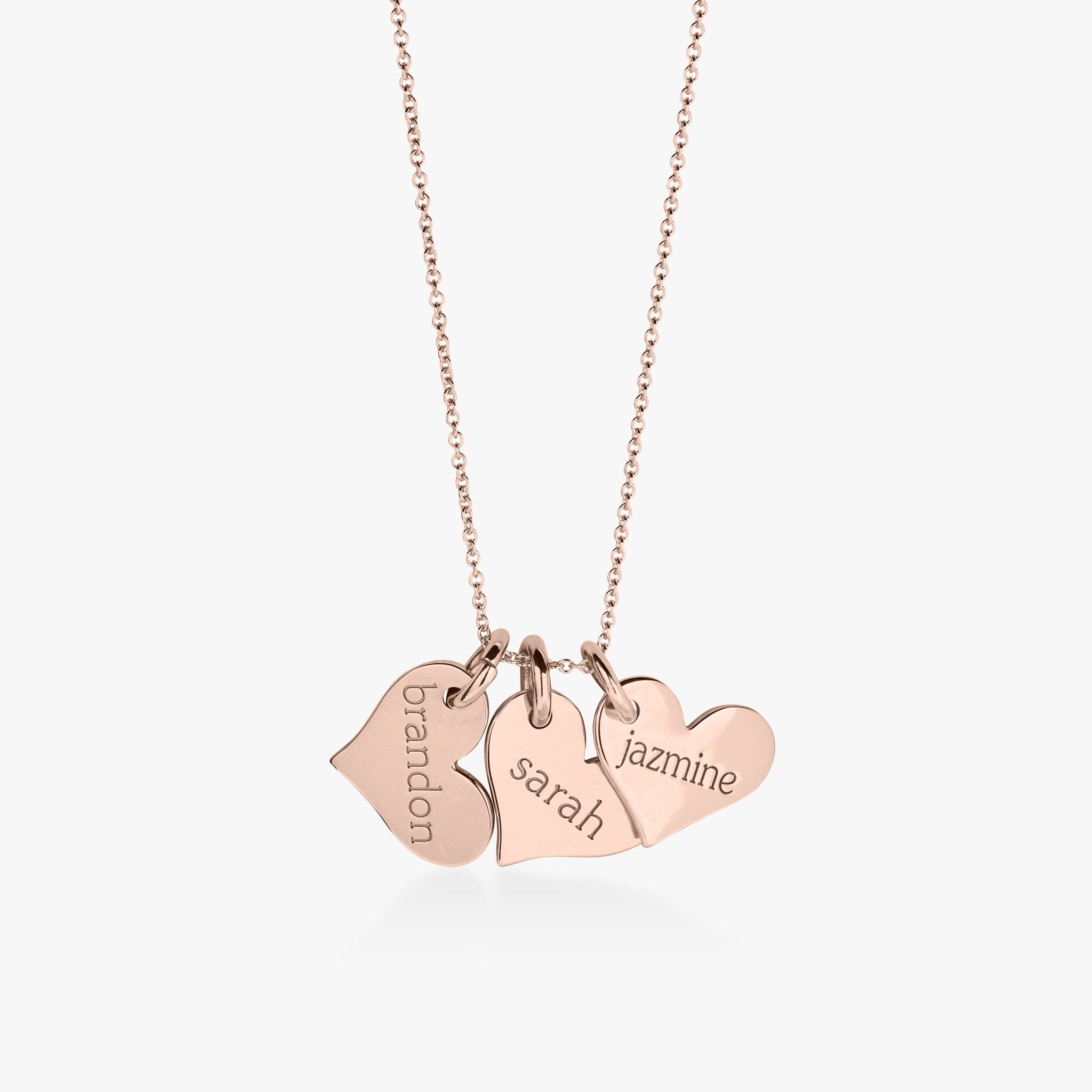 Heart Tag Necklace - 3 Tags