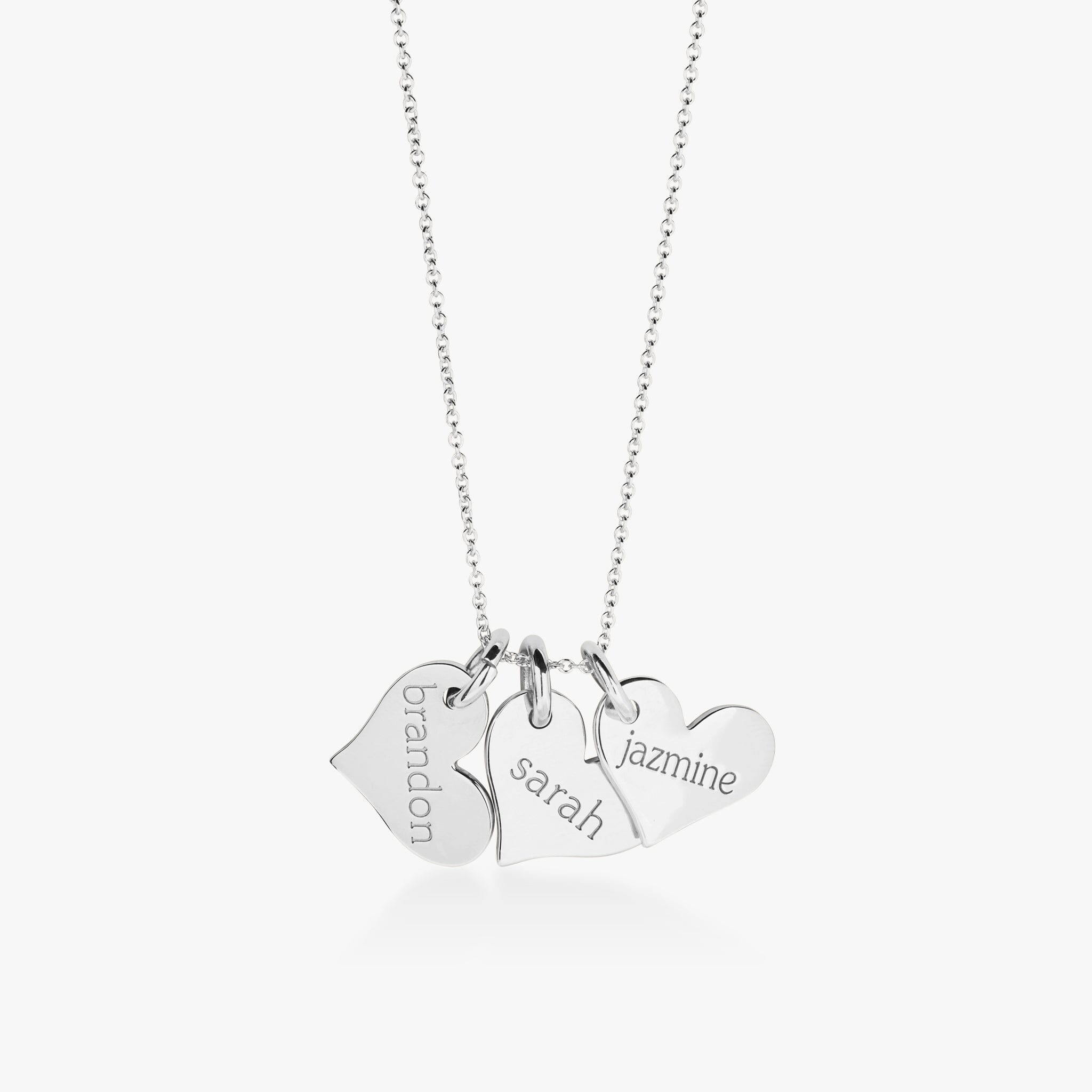 Heart Tag Necklace - 3 Tags