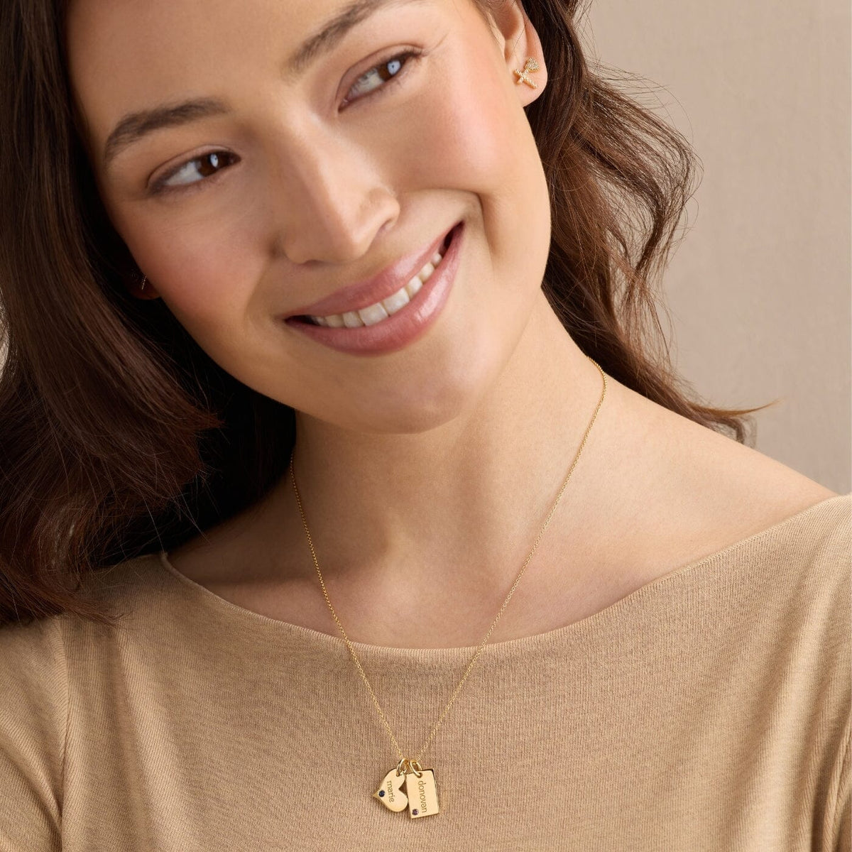 Heart Tag with Birthstone