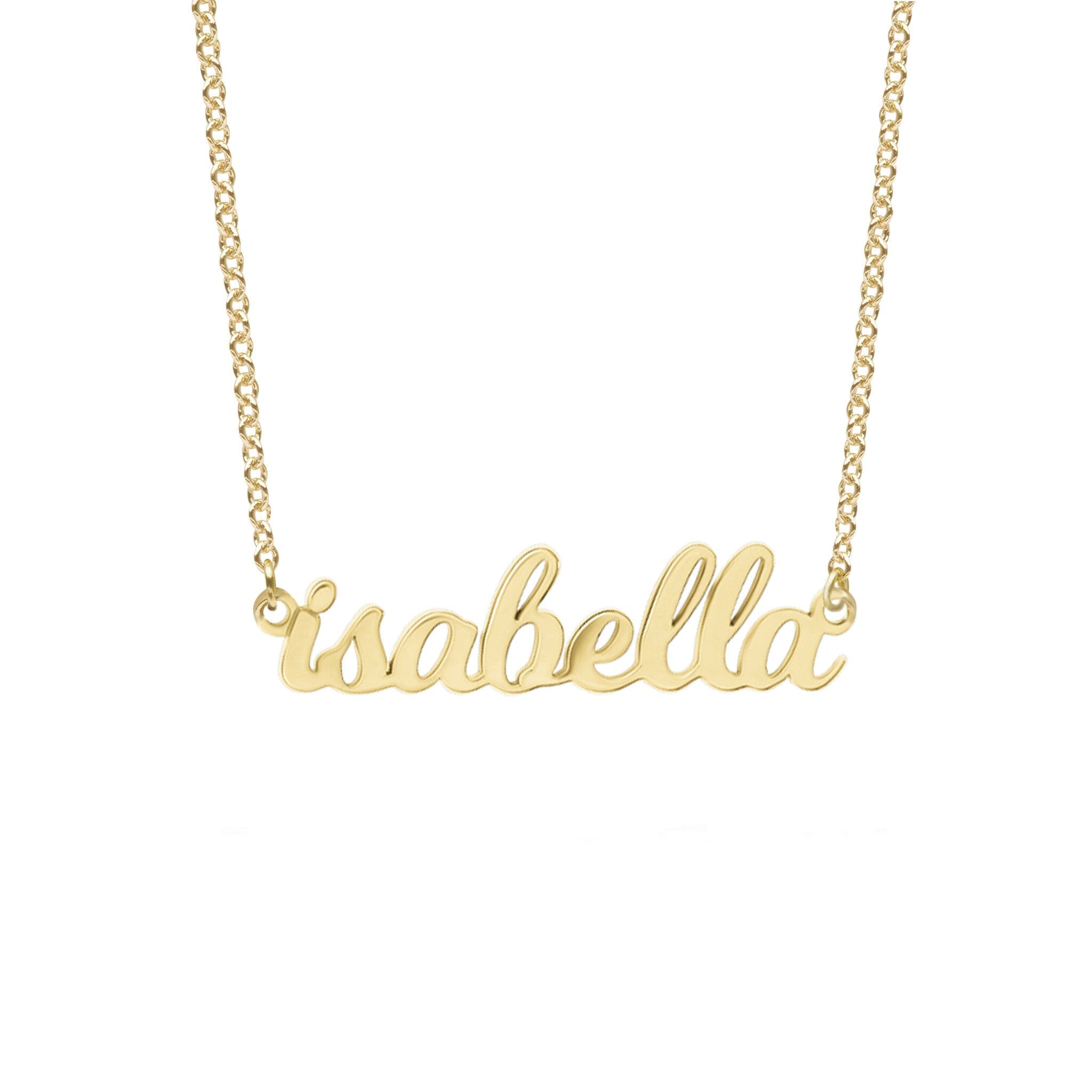 Script Nameplate Necklace