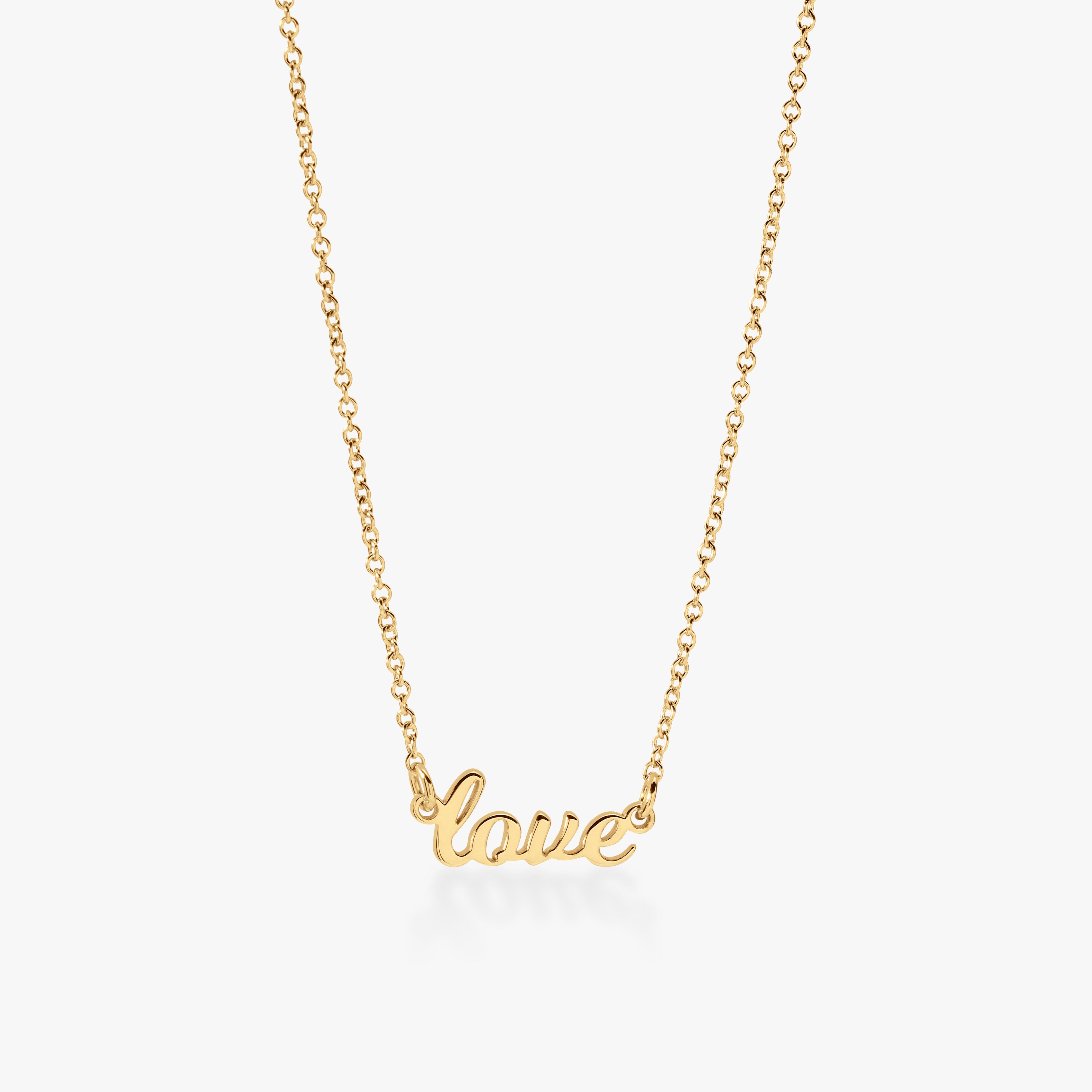 Script Love Nameplate Necklace