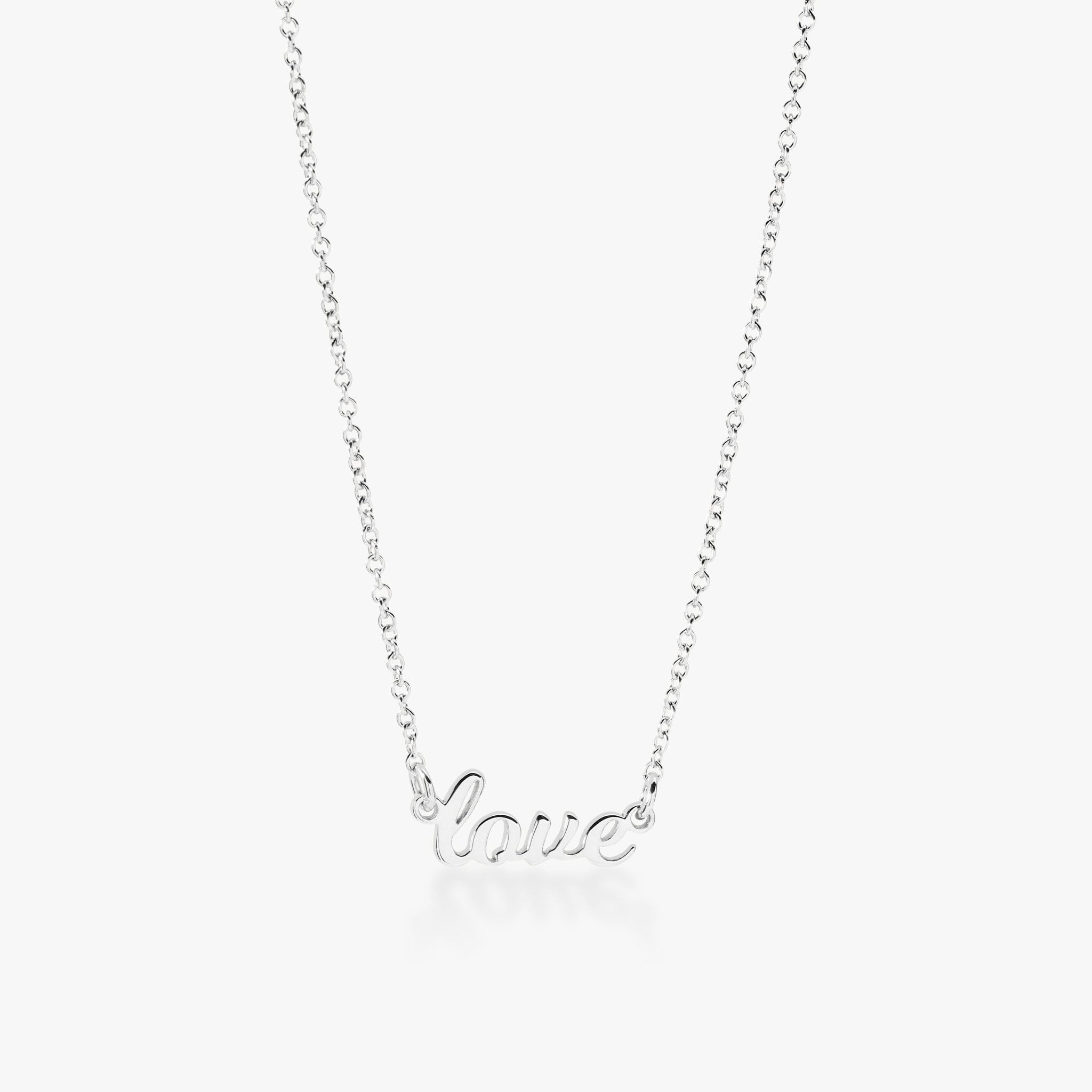Script Love Nameplate Necklace