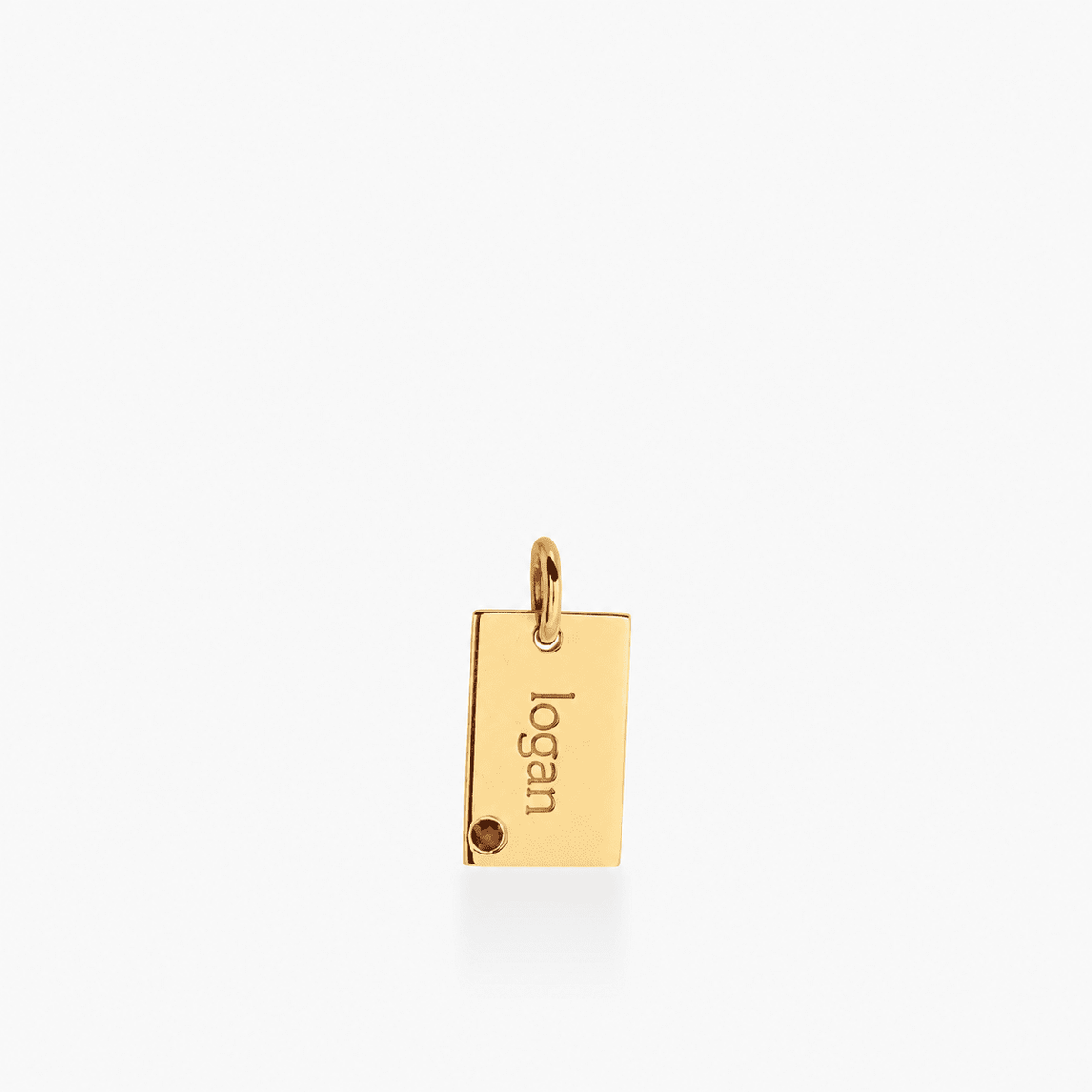 Mini Dog Tag with Birthstone