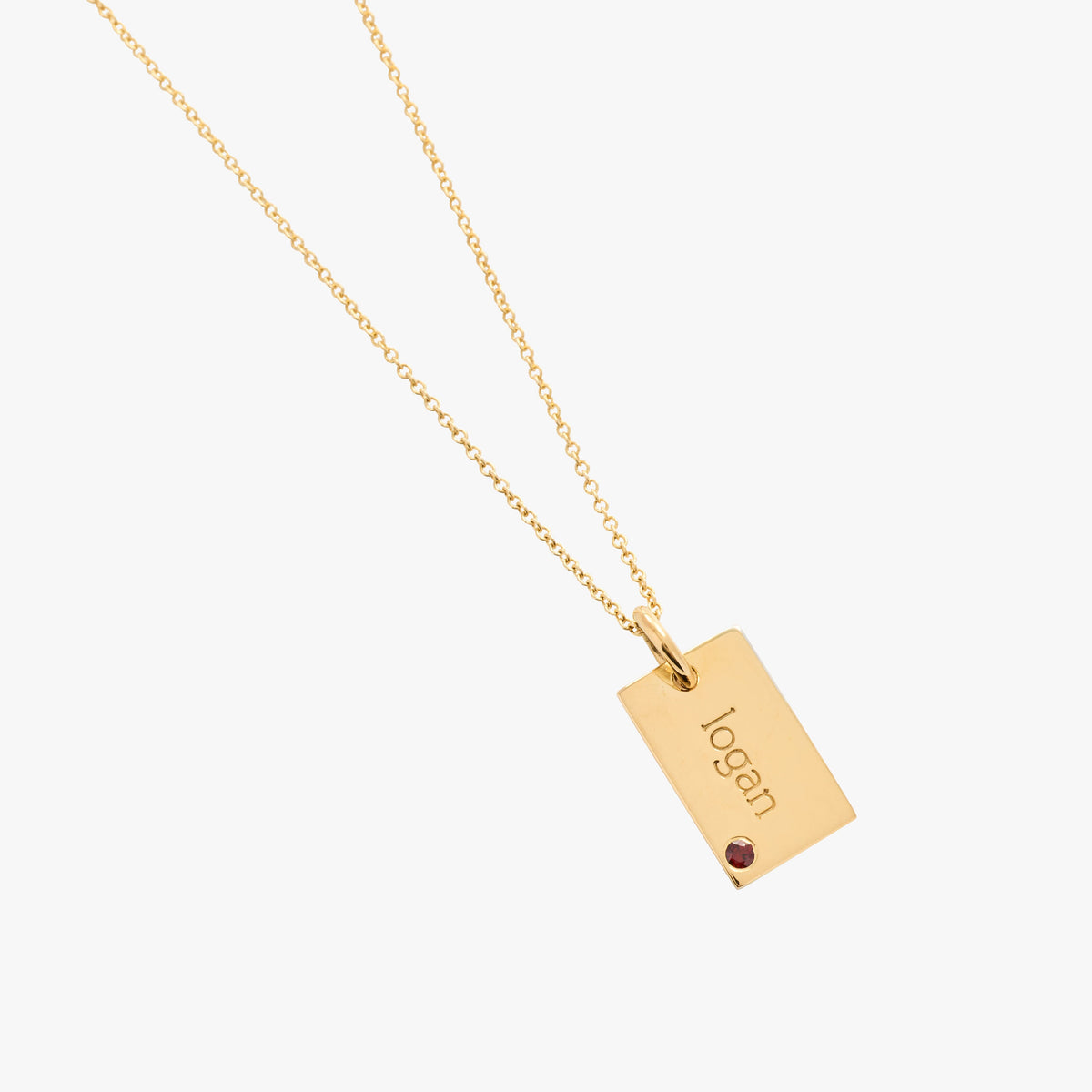 Mini Dog Tag with Birthstone